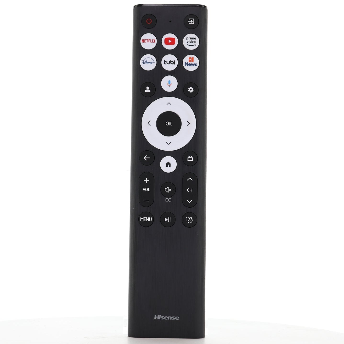Hisense ERF6B80HL Google Voice TV Remote Control | RF585A-T1-03 | A7 Series | U8 Series - ERF6B80HL