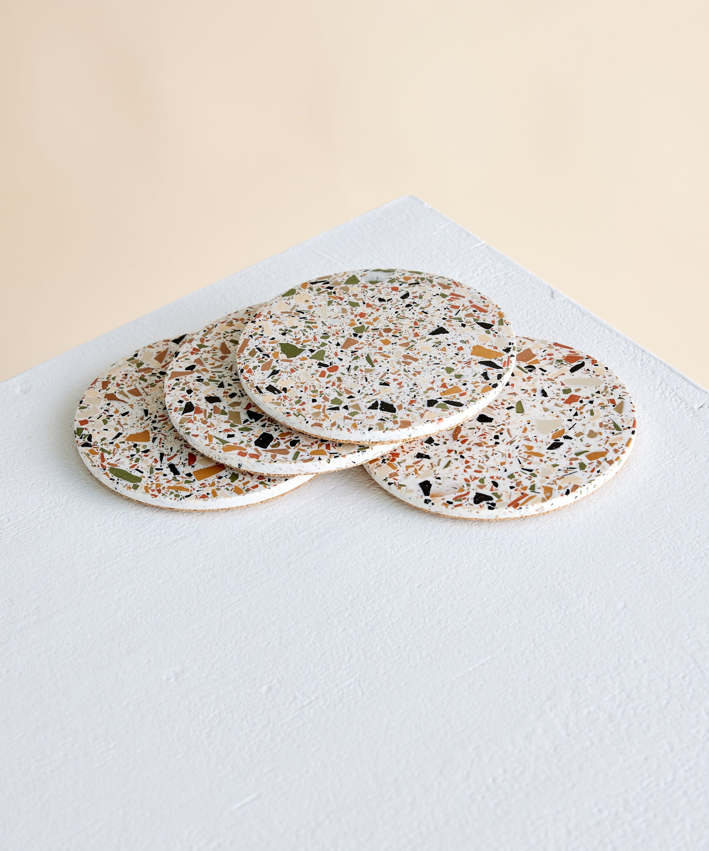 Neutral Terrazzo Coasters - Set of 4