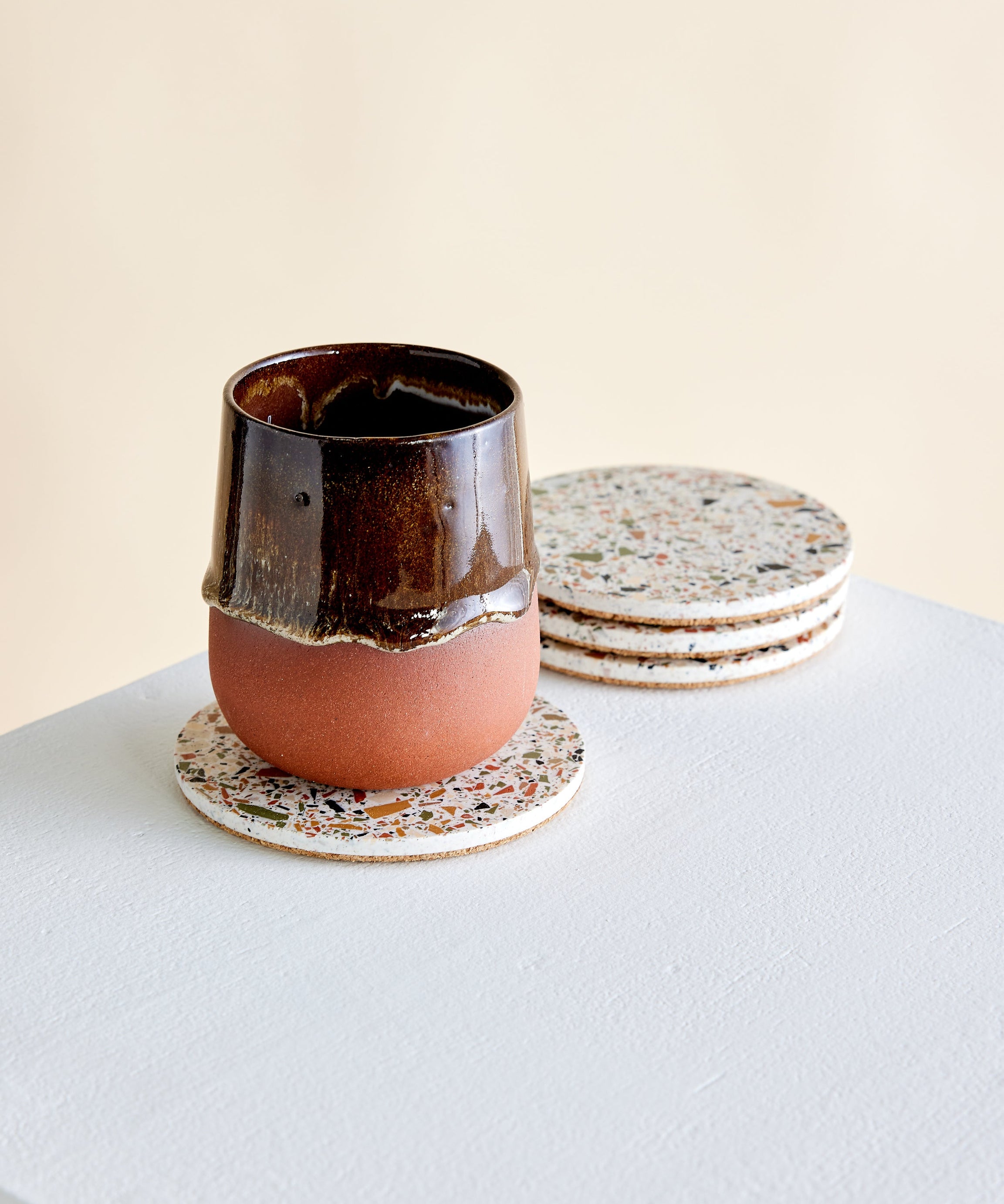 Neutral Terrazzo Coasters - Set of 4
