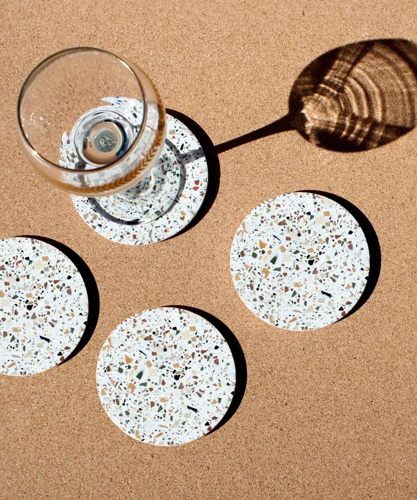 Neutral Terrazzo Coasters - Set of 4
