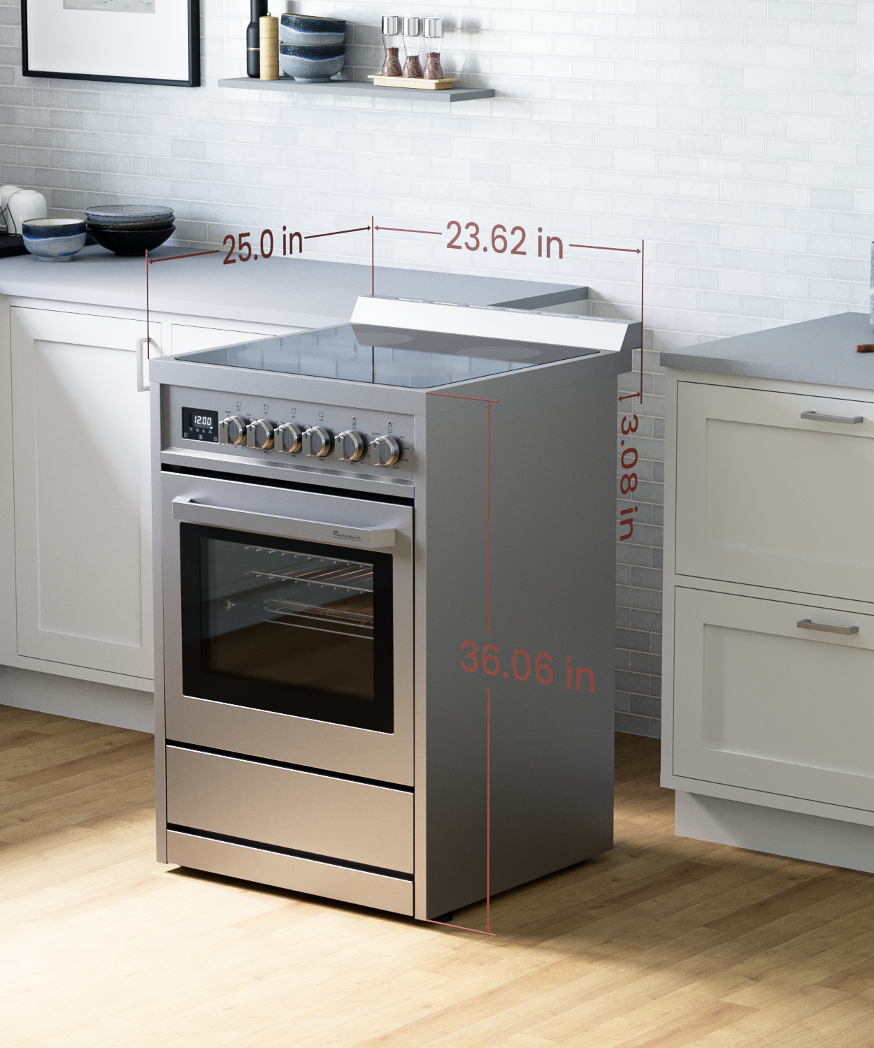 Rangaire 24" Elektroherd AirFry Umluftofen Freistehend Edelstahl RRE241TS