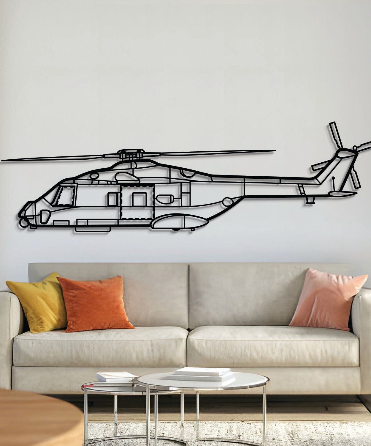 NH90 NFH Metall-Flugzeug-Wandkunst - NCP0234