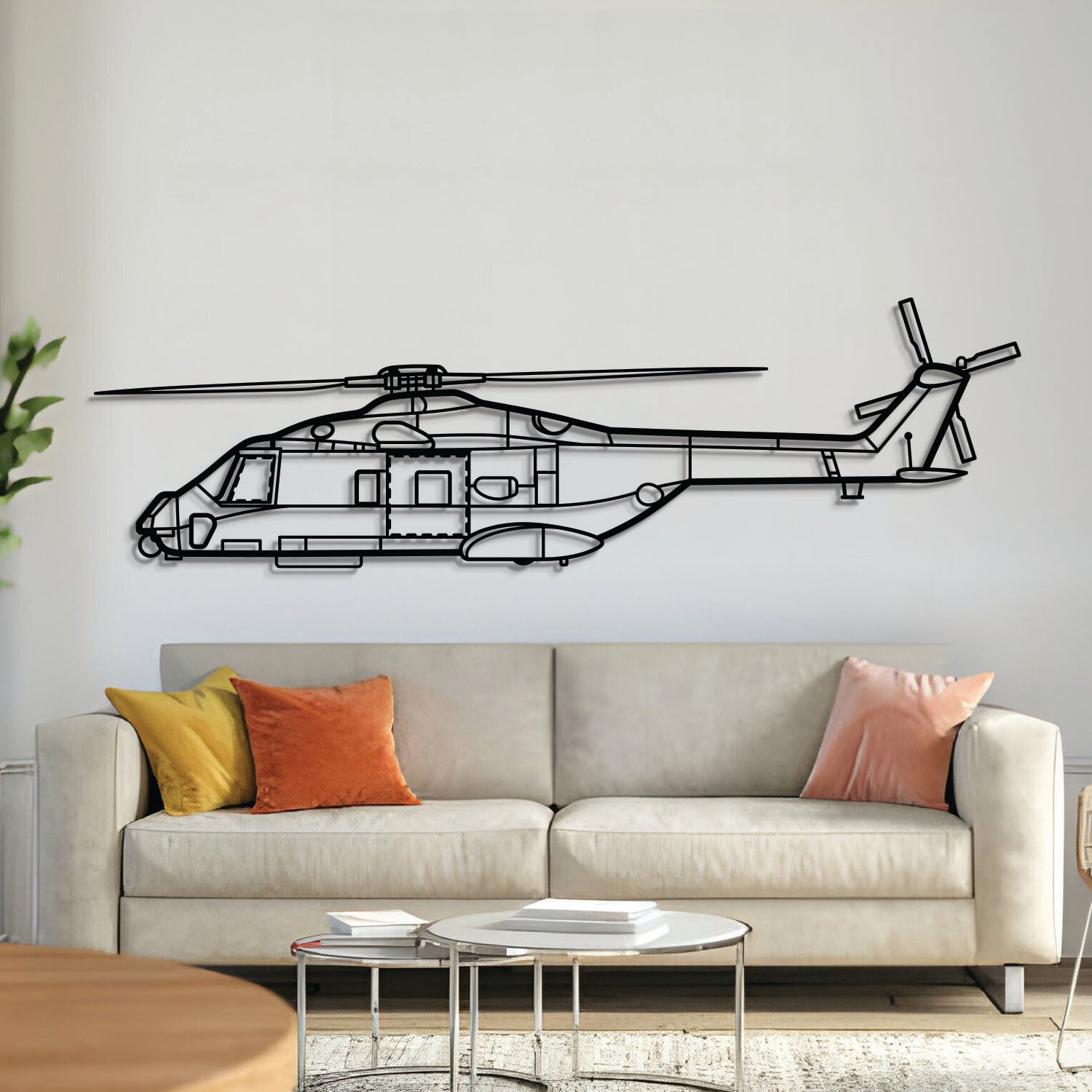 NH90 NFH Metall-Flugzeug-Wandkunst - NCP0234