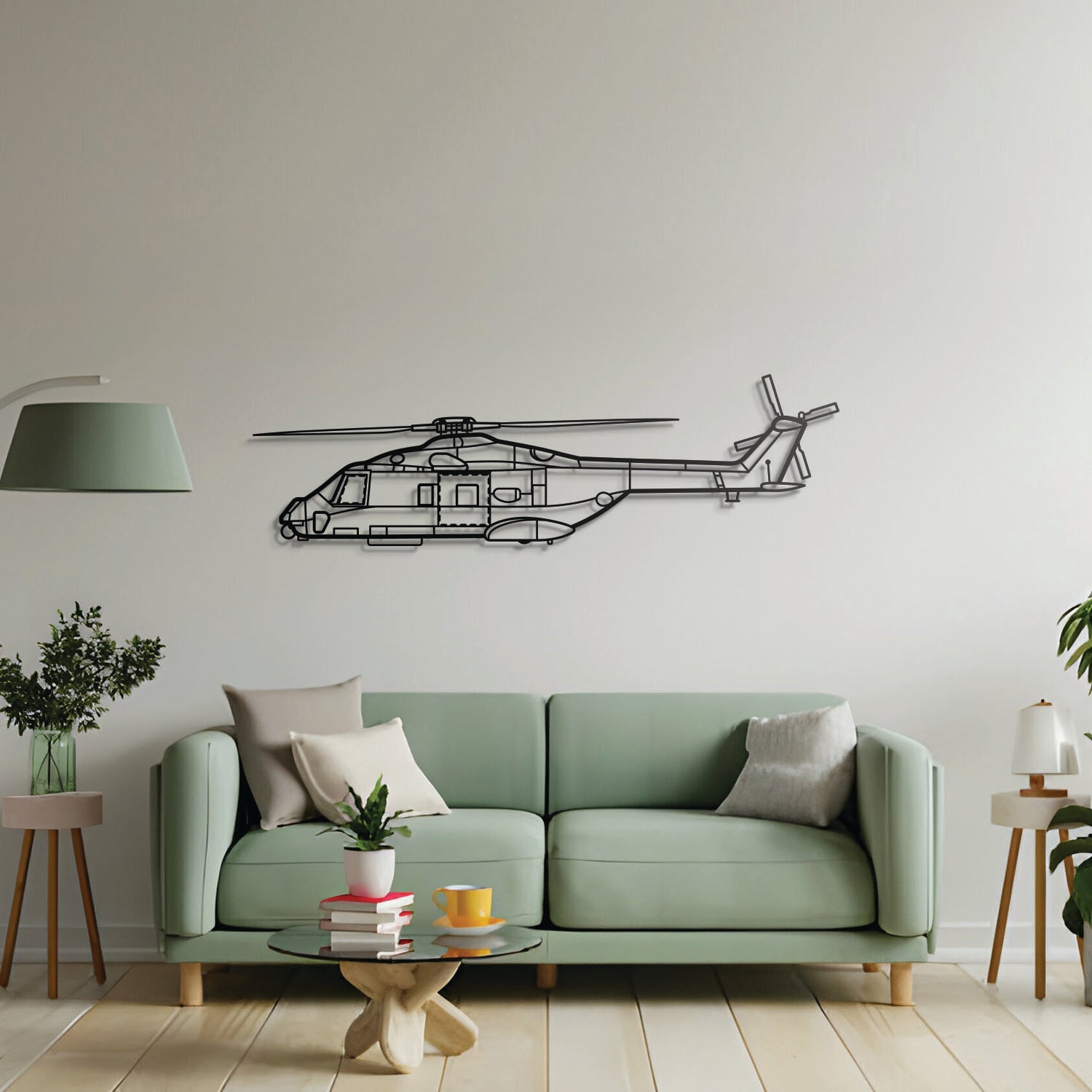 NH90 NFH Metall-Flugzeug-Wandkunst - NCP0234