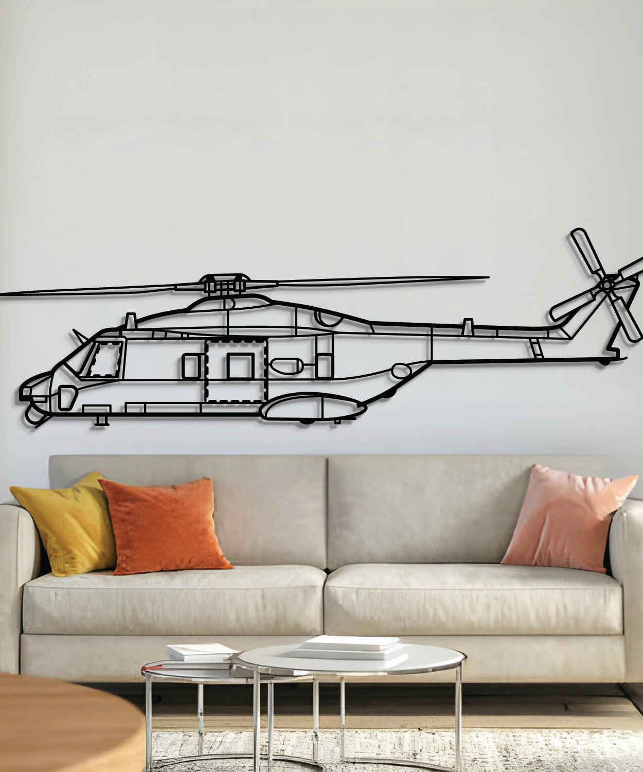 NH90 TTH Metall Flugzeug Wandkunst - NCP0235