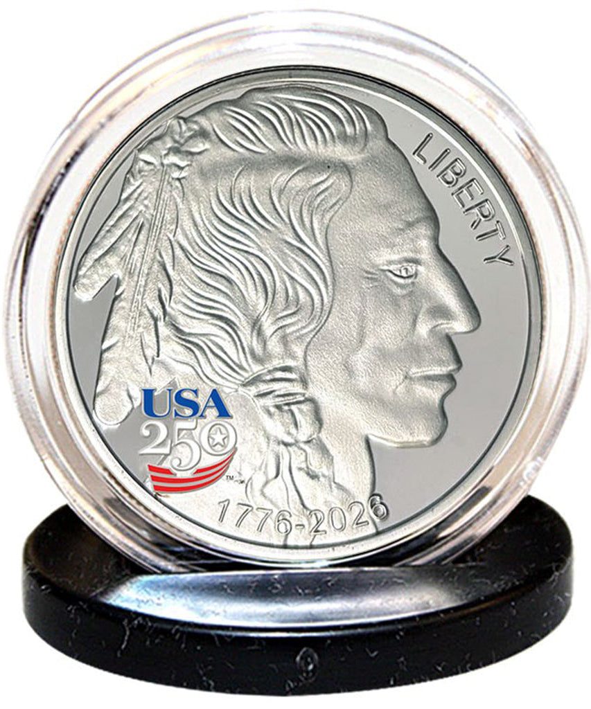 Amerikas 250. Jubiläum Büffel-Indianer-Nickel-Silber-Münze in Proof-Qualität