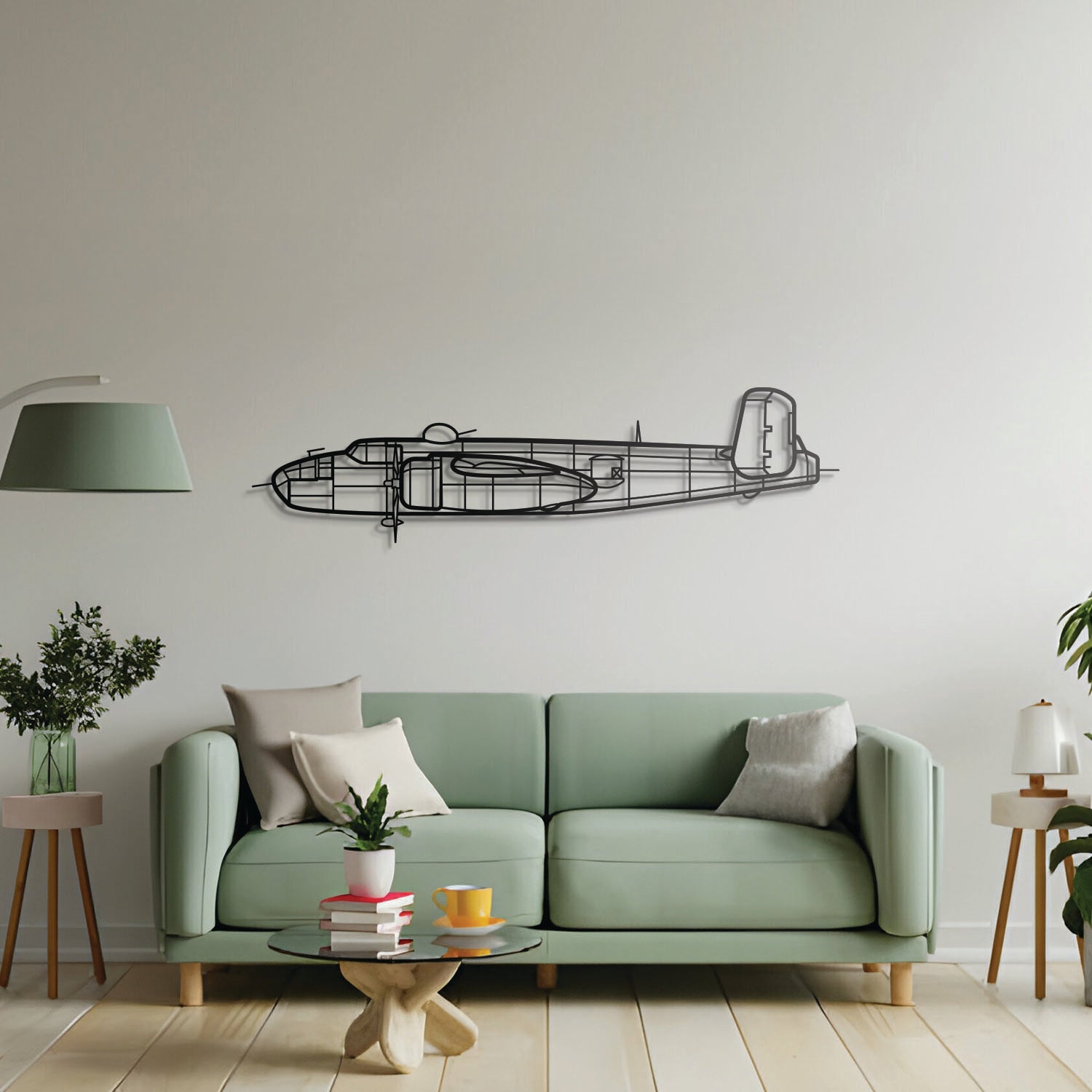 B25J Metal Aircraft Wall Art - NCP0214