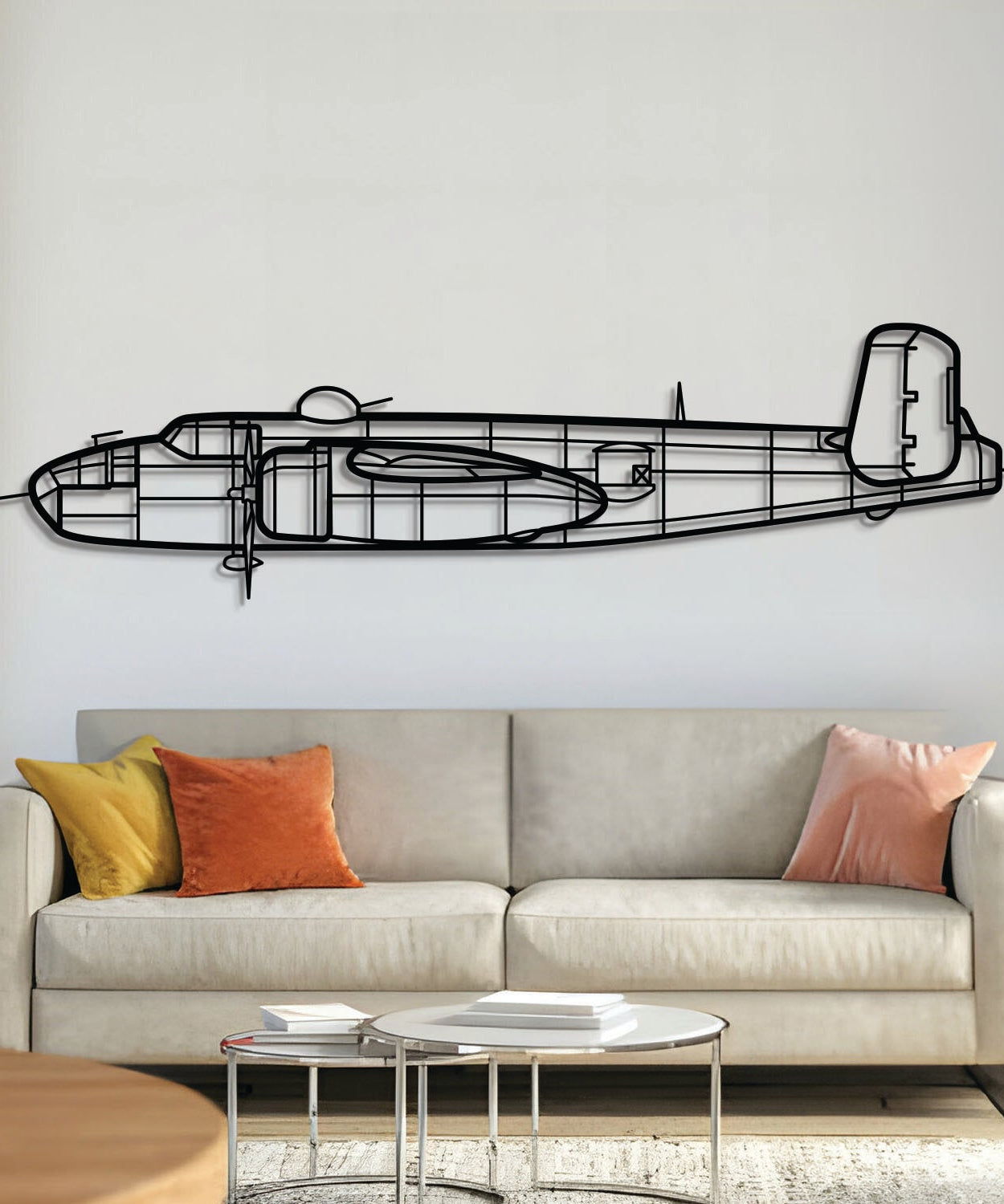 B25J Metallflugzeug Wandkunst - NCP0214