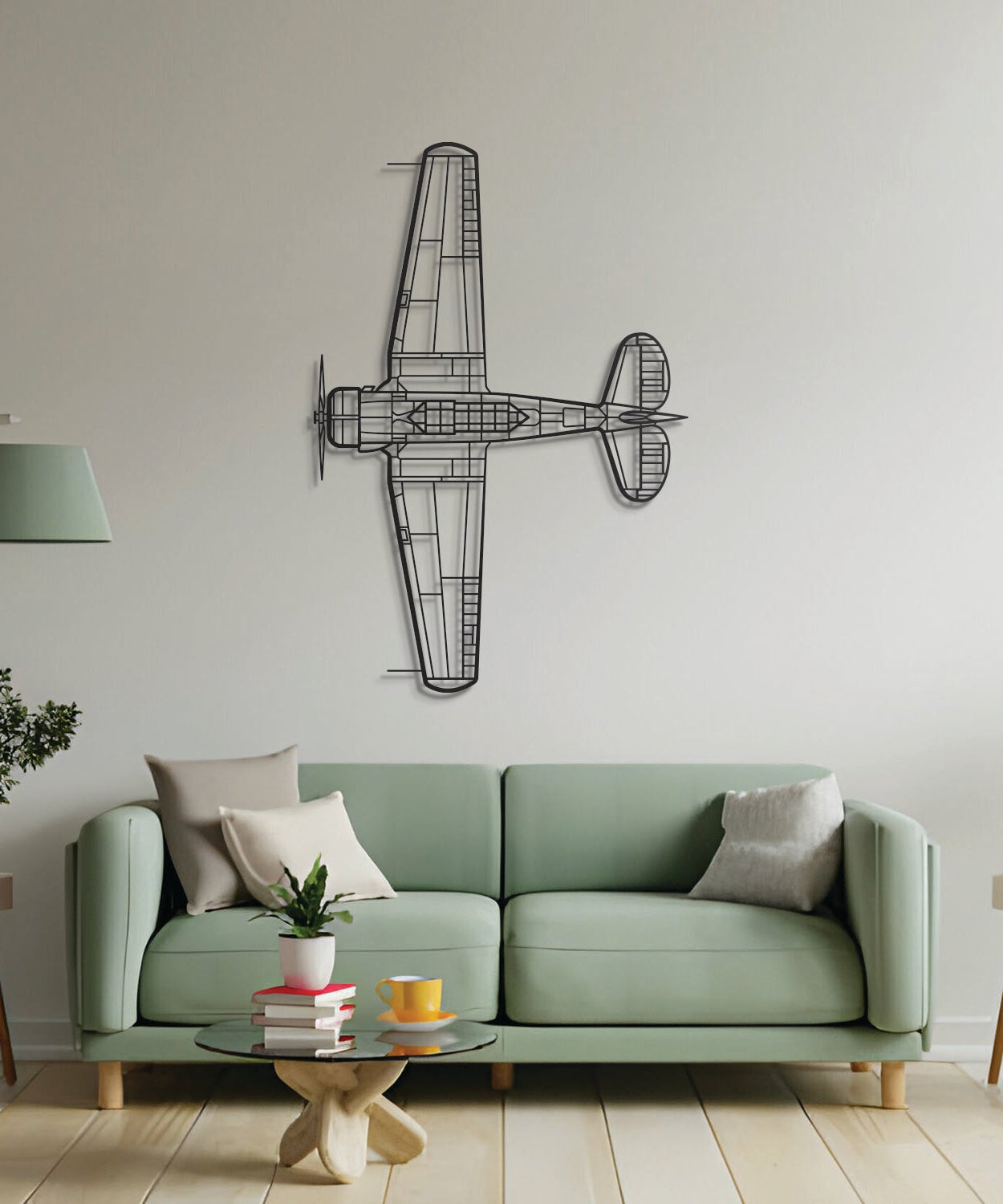 SNJ-5 Texan TOP Metallflugzeug Wandkunst - NCP0344