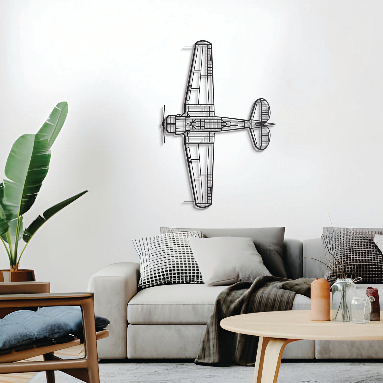 SNJ-5 Texan TOP Metallflugzeug Wandkunst - NCP0344