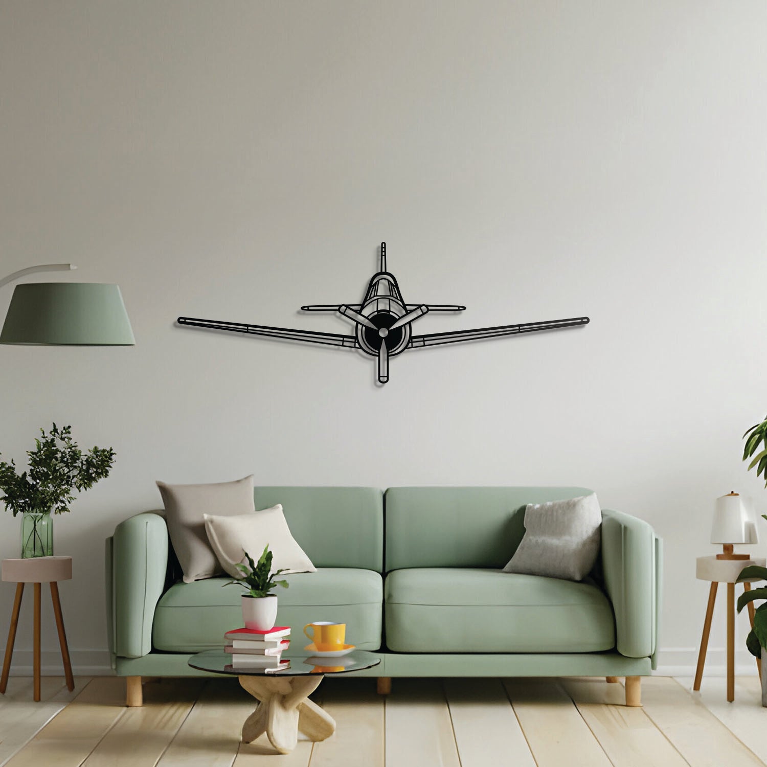 T-28 Trojan Front Metal Aircraft Wall Art - NCP0348