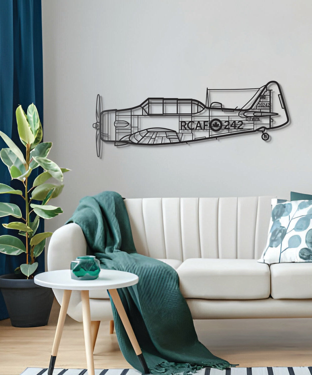 Harvard Metallflugzeug Wandkunst - NCP0228