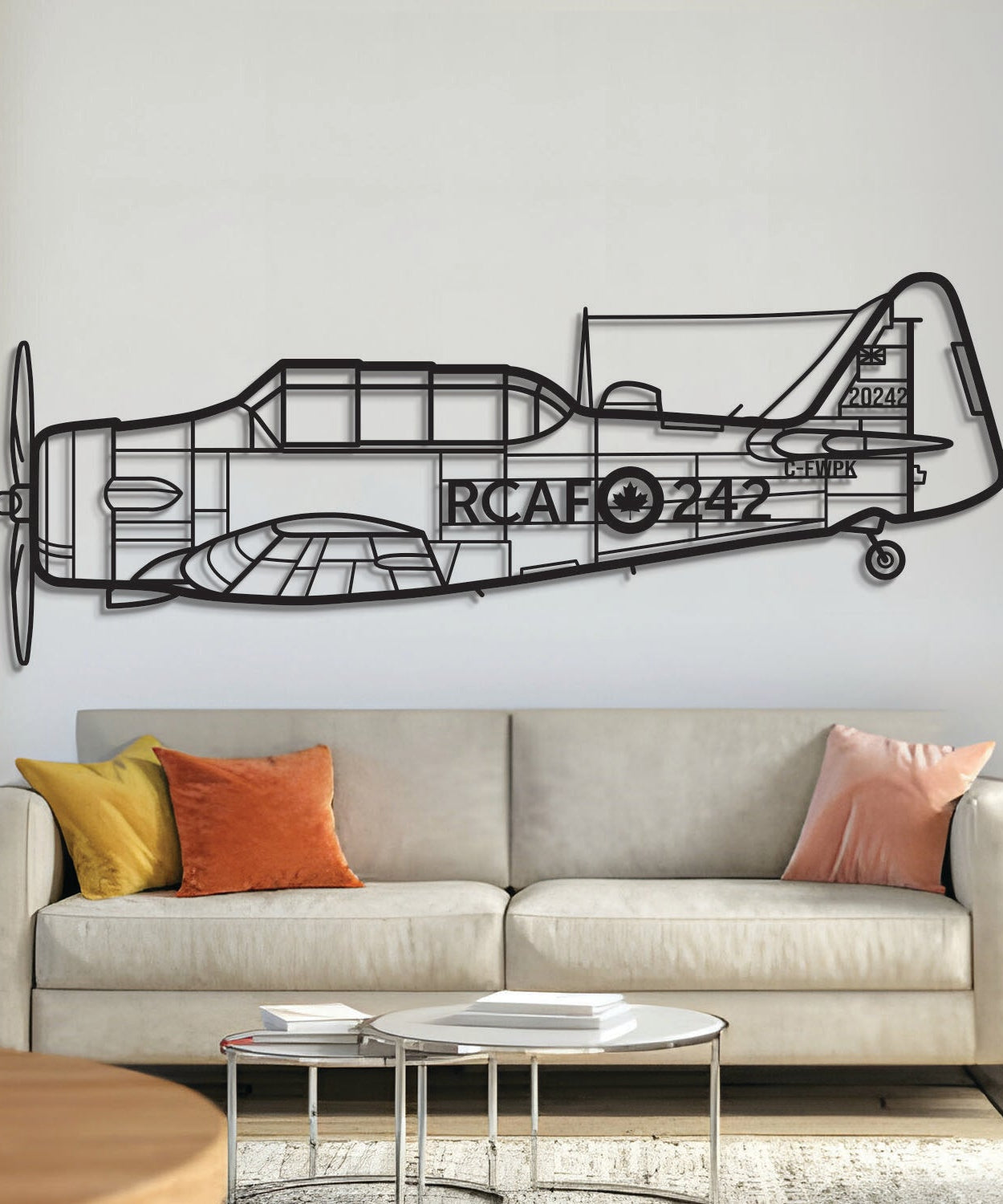 Harvard Metallflugzeug Wandkunst - NCP0228