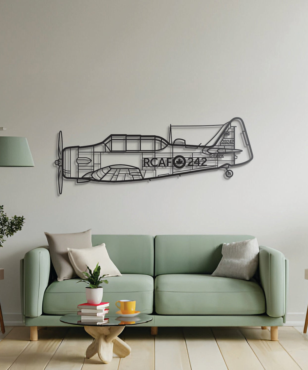 Harvard Metallflugzeug Wandkunst - NCP0228