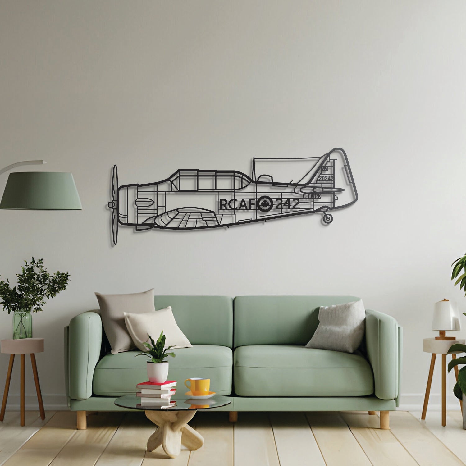 Harvard Metallflugzeug Wandkunst - NCP0228
