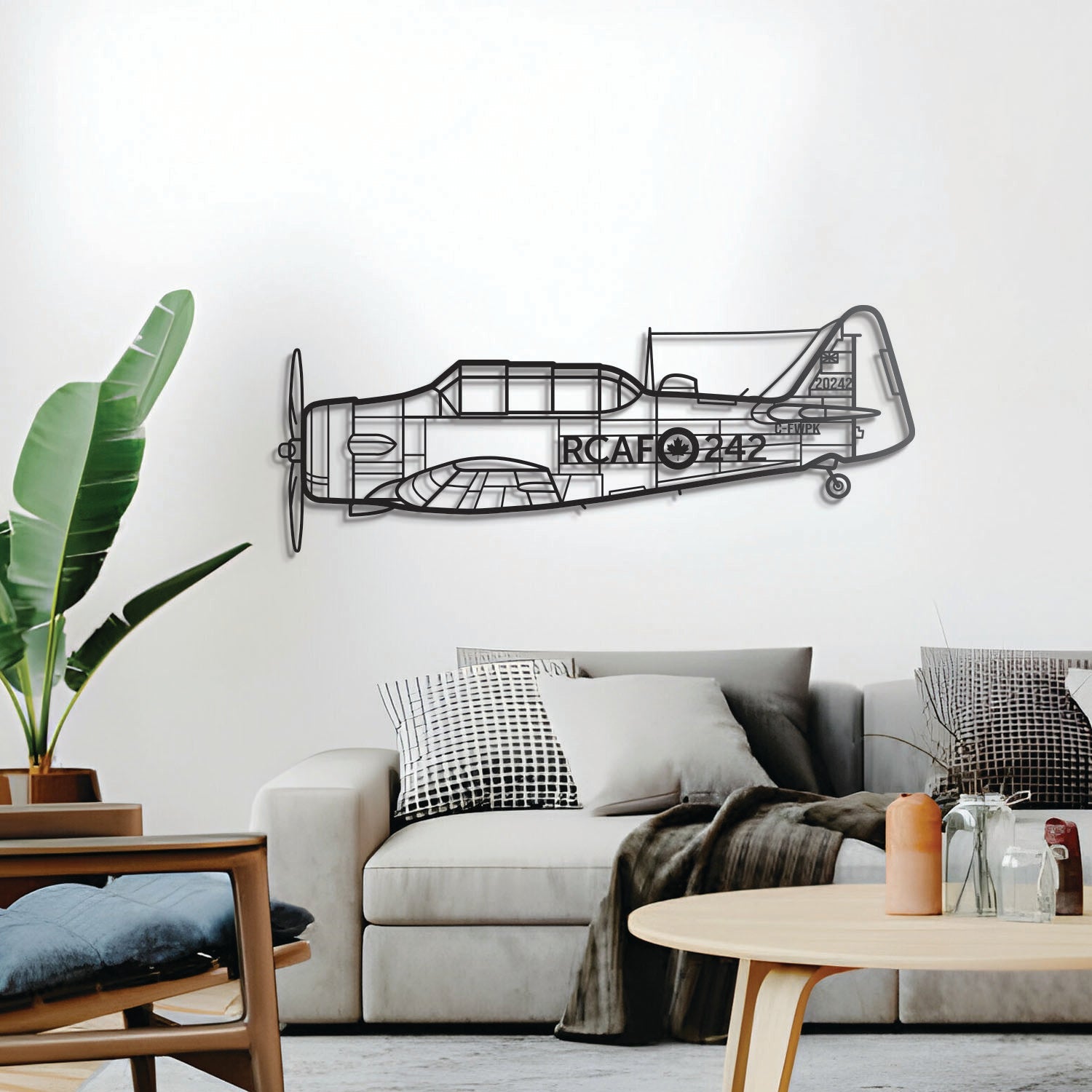 Harvard Metallflugzeug Wandkunst - NCP0228