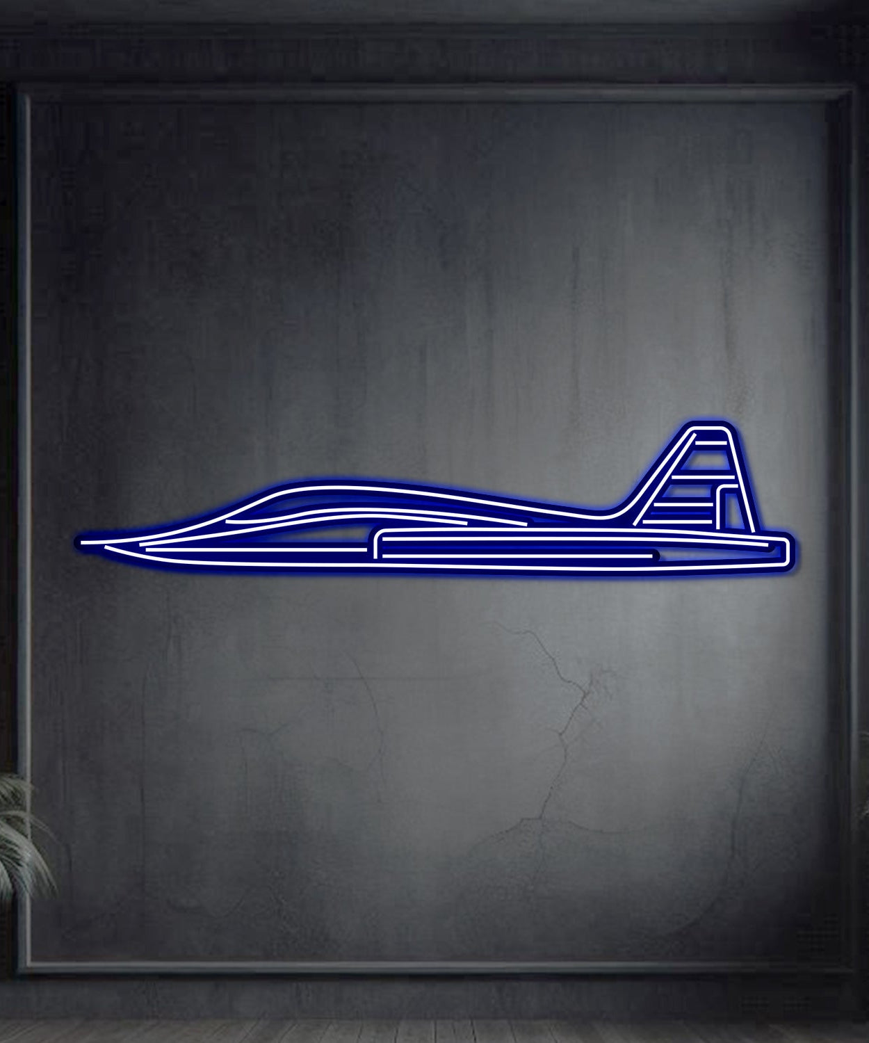 T-38 Talon Metall-Neon-Wandkunst – NCN0065