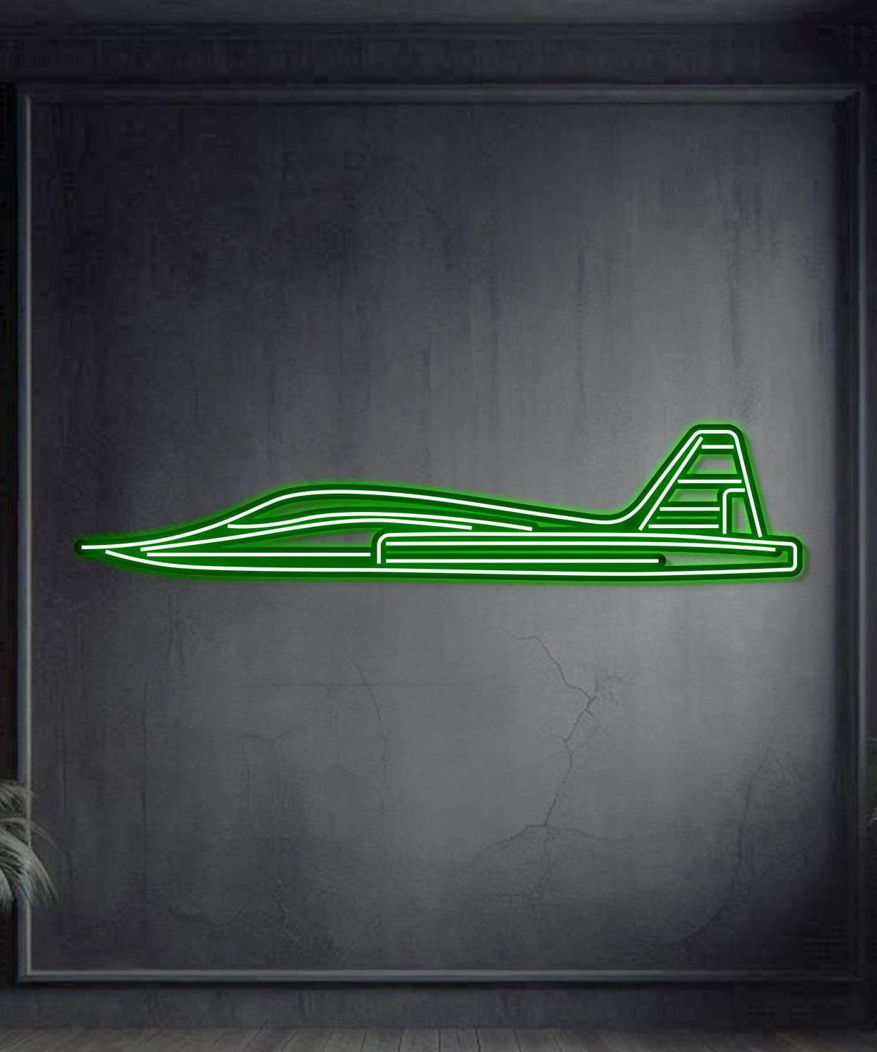 T-38 Talon Metall-Neon-Wandkunst – NCN0065