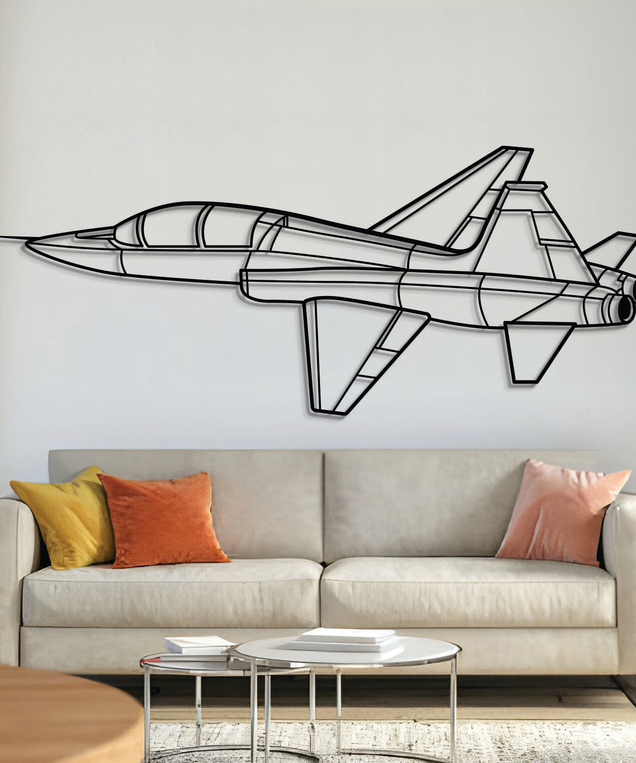 T-38C Talon Winkel Metall Flugzeug Wandkunst - NCP0496