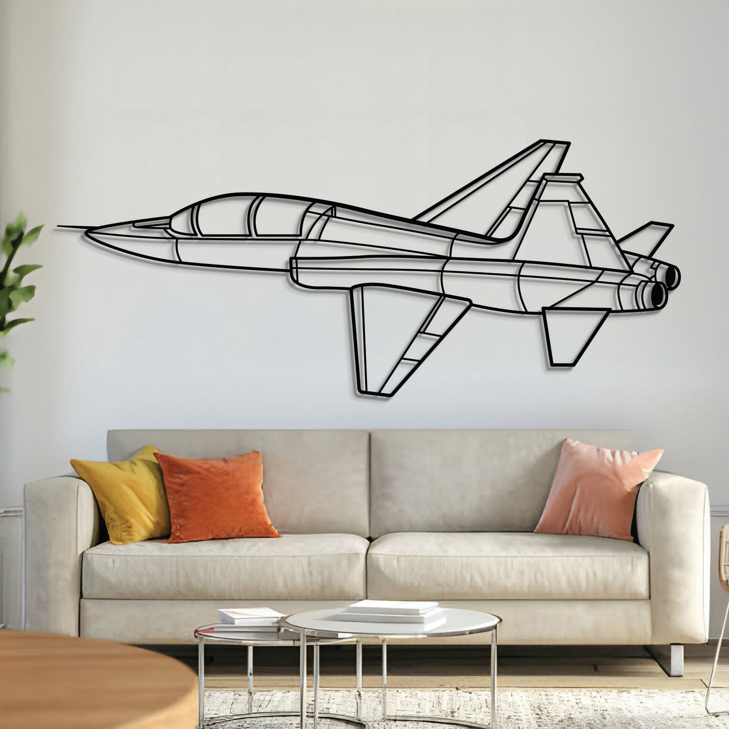 T-38C Talon Winkel Metall Flugzeug Wandkunst - NCP0496
