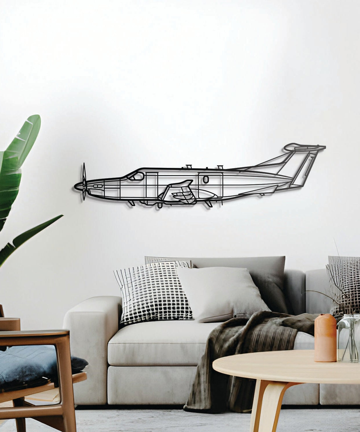 U-28A Draco Metallflugzeug Wandkunst - NCP0248