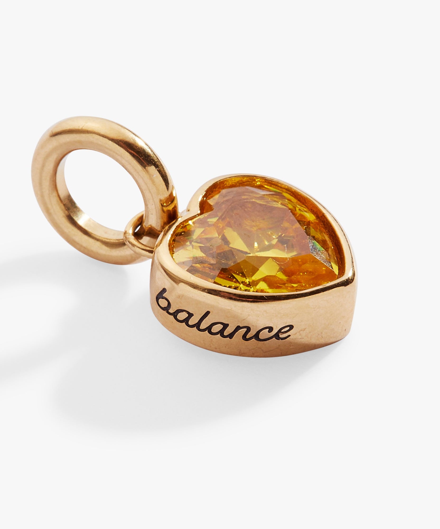 November 'Balance' Heart Birthstone Charm