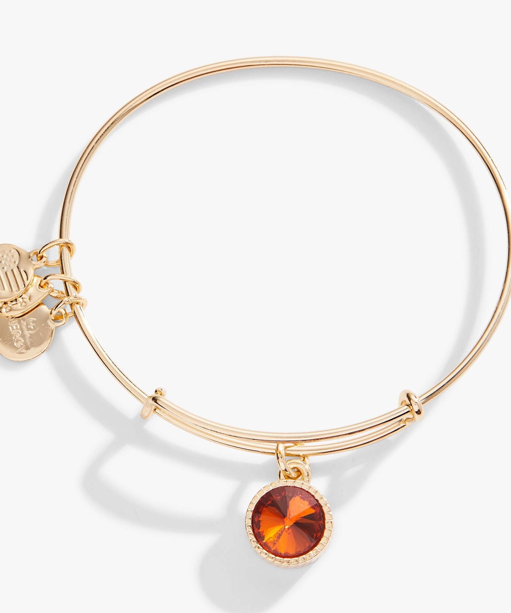 November Birthstone Charm Bangle, Topaz