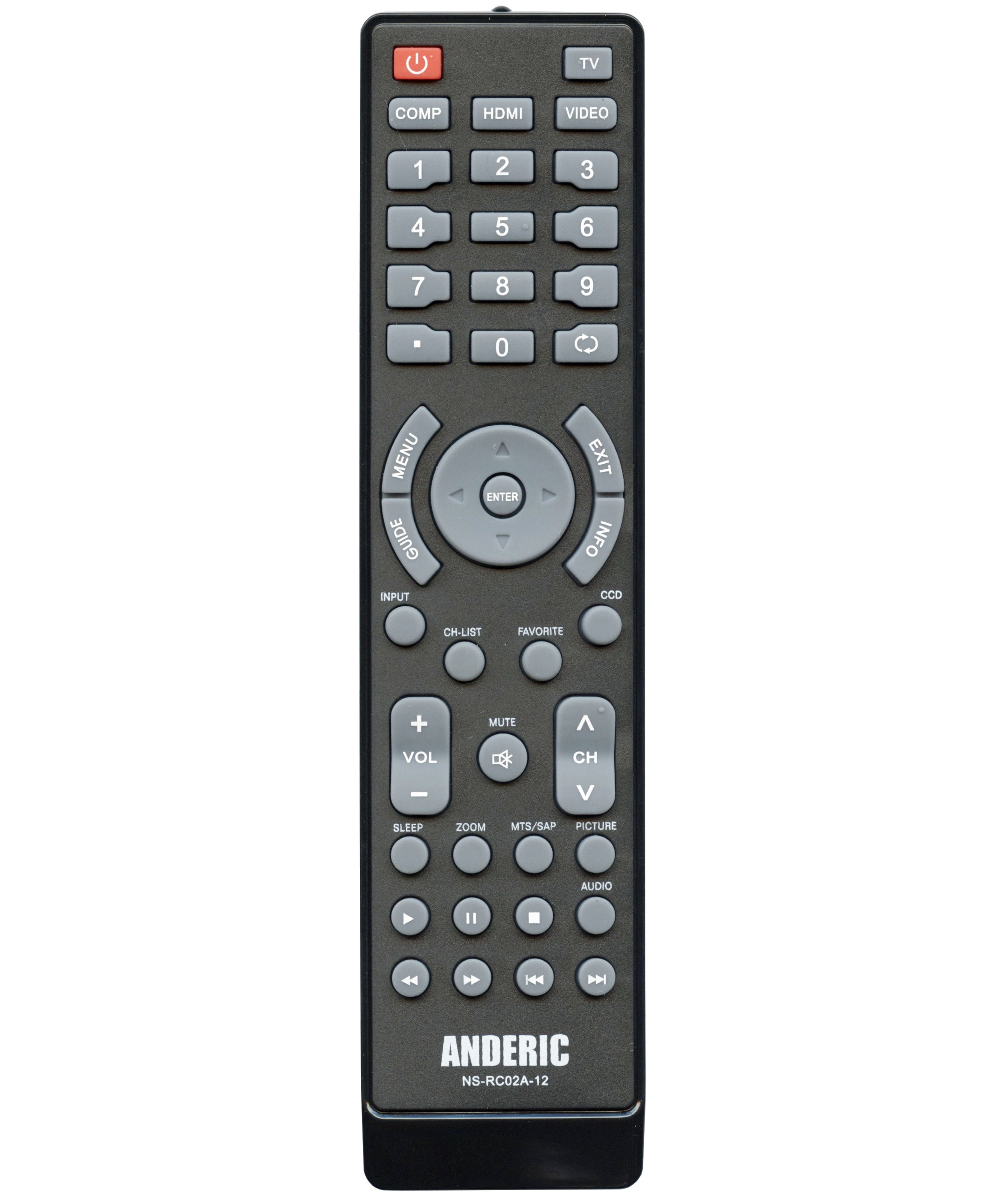 Anderic NSRC02A12 Replacement TV Remote Control for Insignia