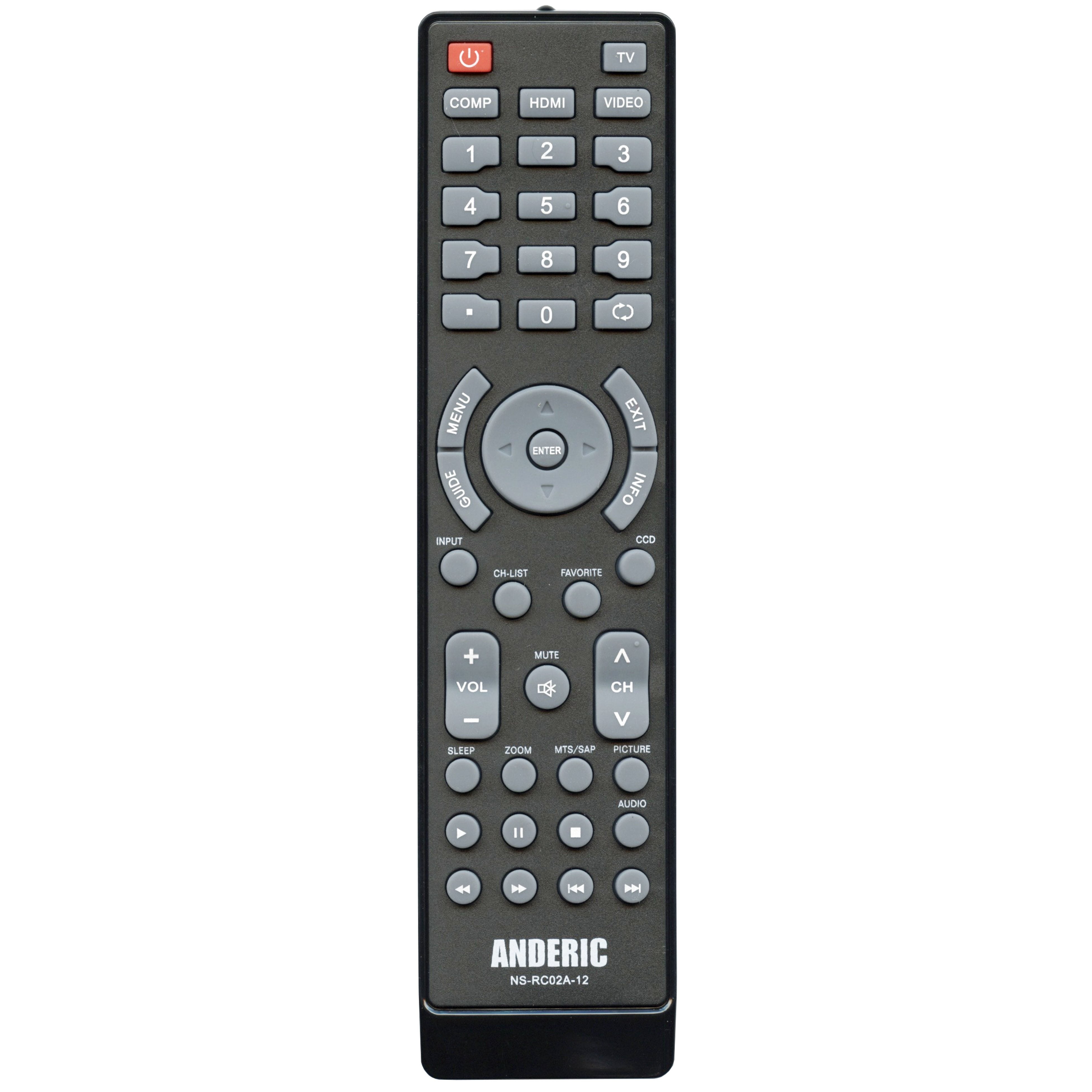 Anderic NSRC02A12 Ersatz-TV-Fernbedienung für Insignia