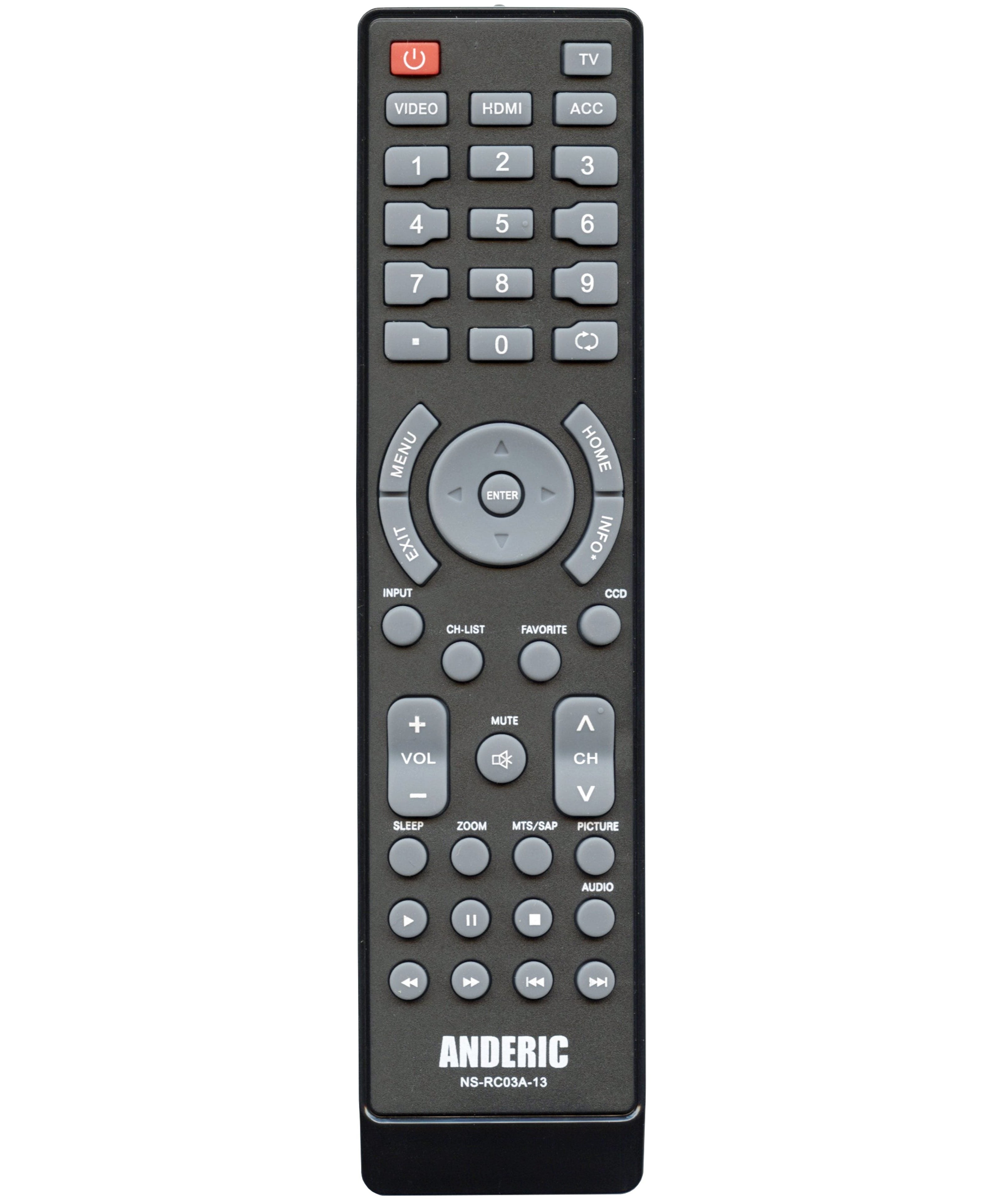 Anderic NSRC03A13 Replacement TV Remote Control for Insignia - NS-RC03A-13