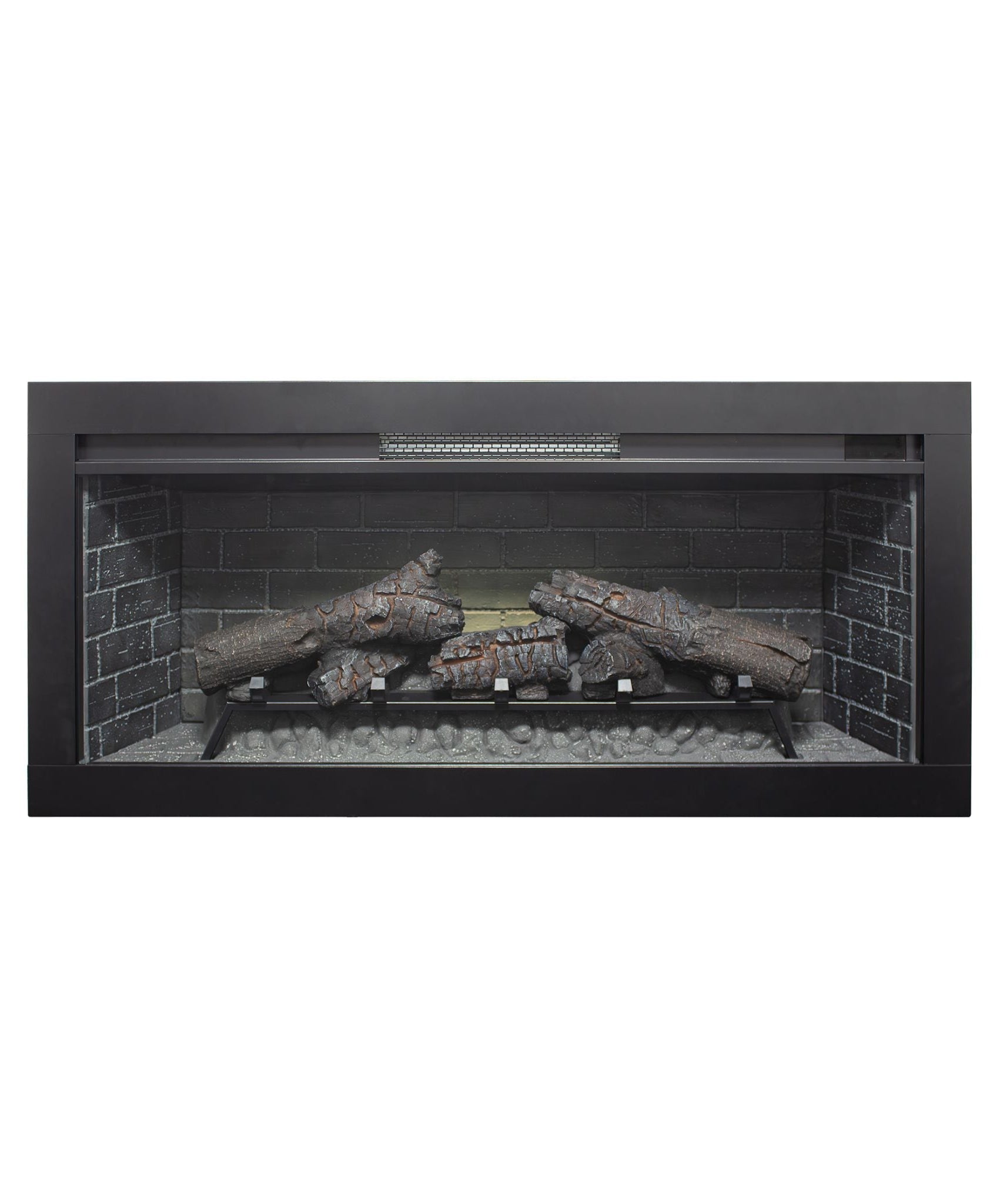 Nuvia 36-Inch Electric Antique Black Touch Panel Infrared Fireplace Insert With Removable Trim Kit (SAK84610)