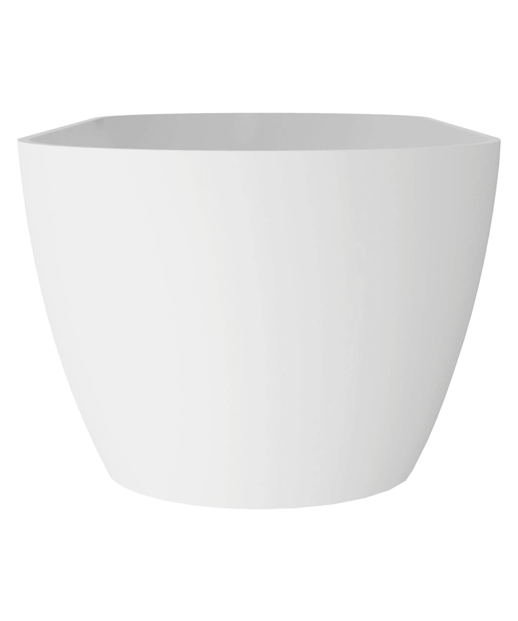Nuvia 59-Inch Luxury Solid Surface Matte White Freestanding Soaking Tub (SAK95320)