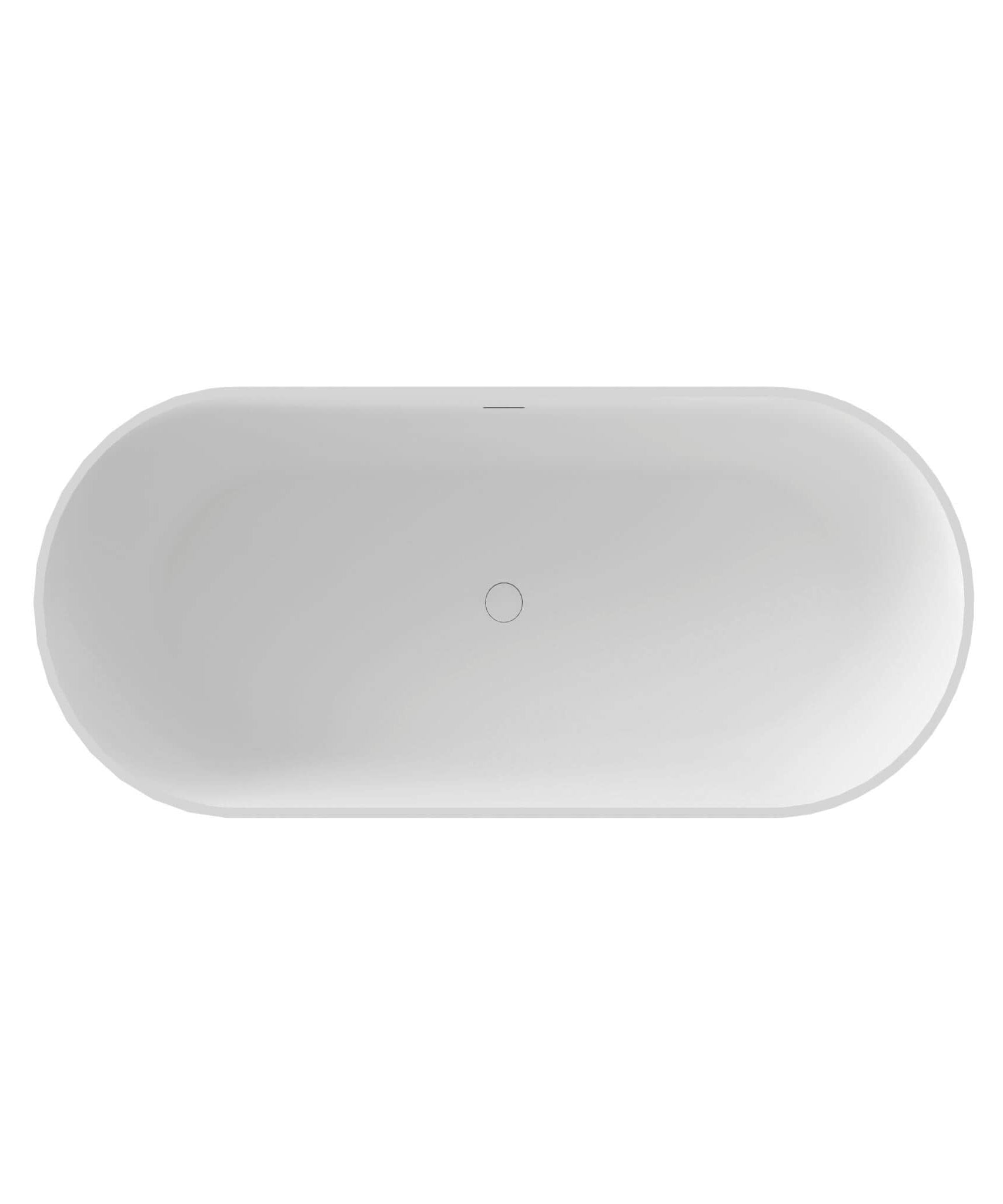Nuvia 59-Inch Luxury Solid Surface Matte White Freestanding Soaking Tub (SAK95320)