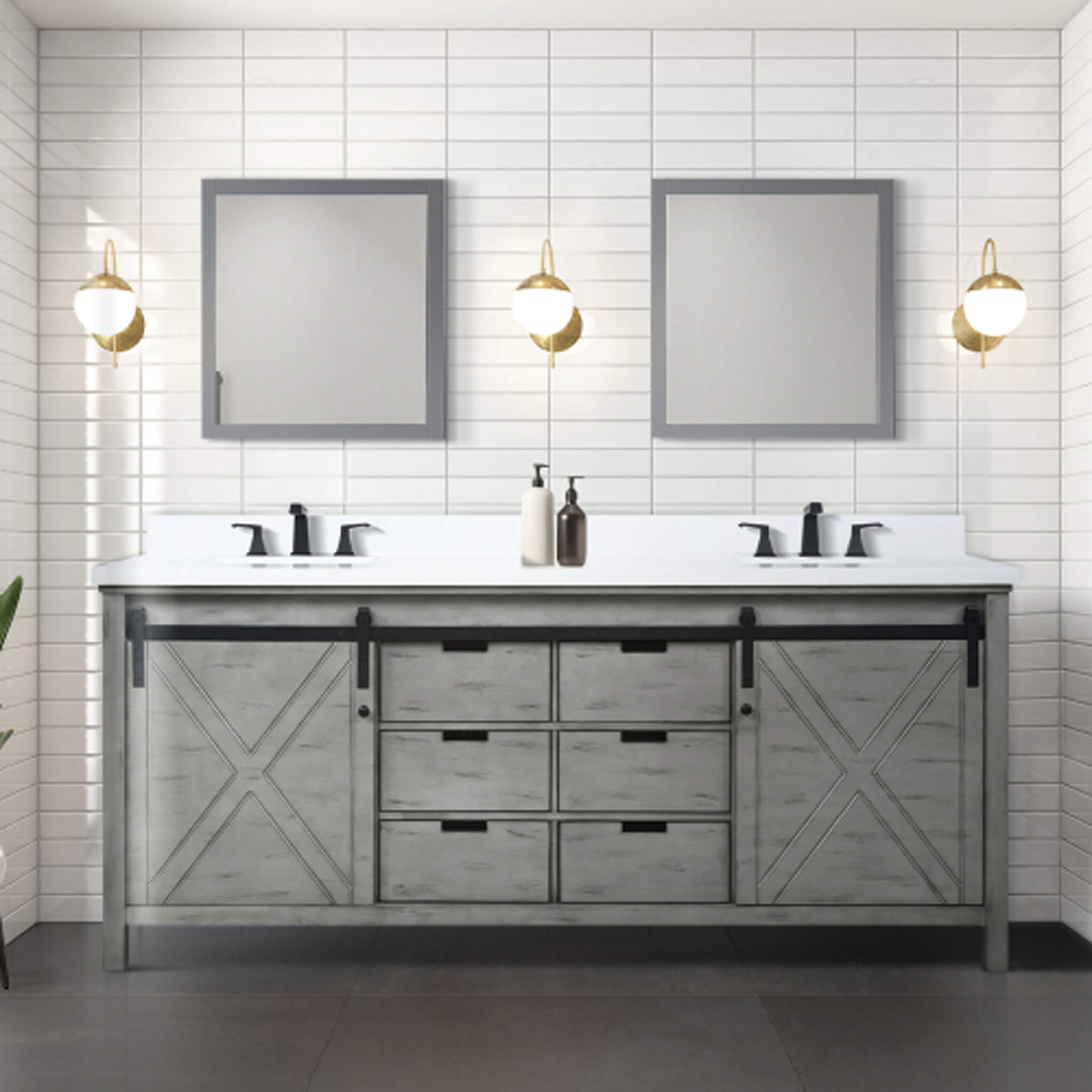 Nuvia 80-Inch Fully Assembled Double Bath Vanity With Soft Close Cabinets [No Countertop] (SAK53904)