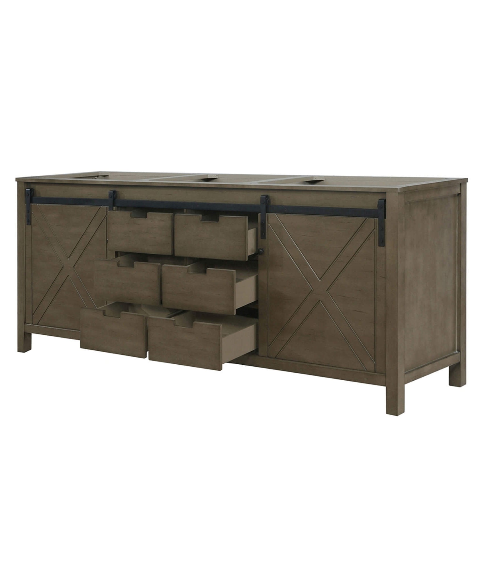 Nuvia 80-Inch Fully Assembled Double Bath Vanity With Soft Close Cabinets [No Countertop] (SAK53904)