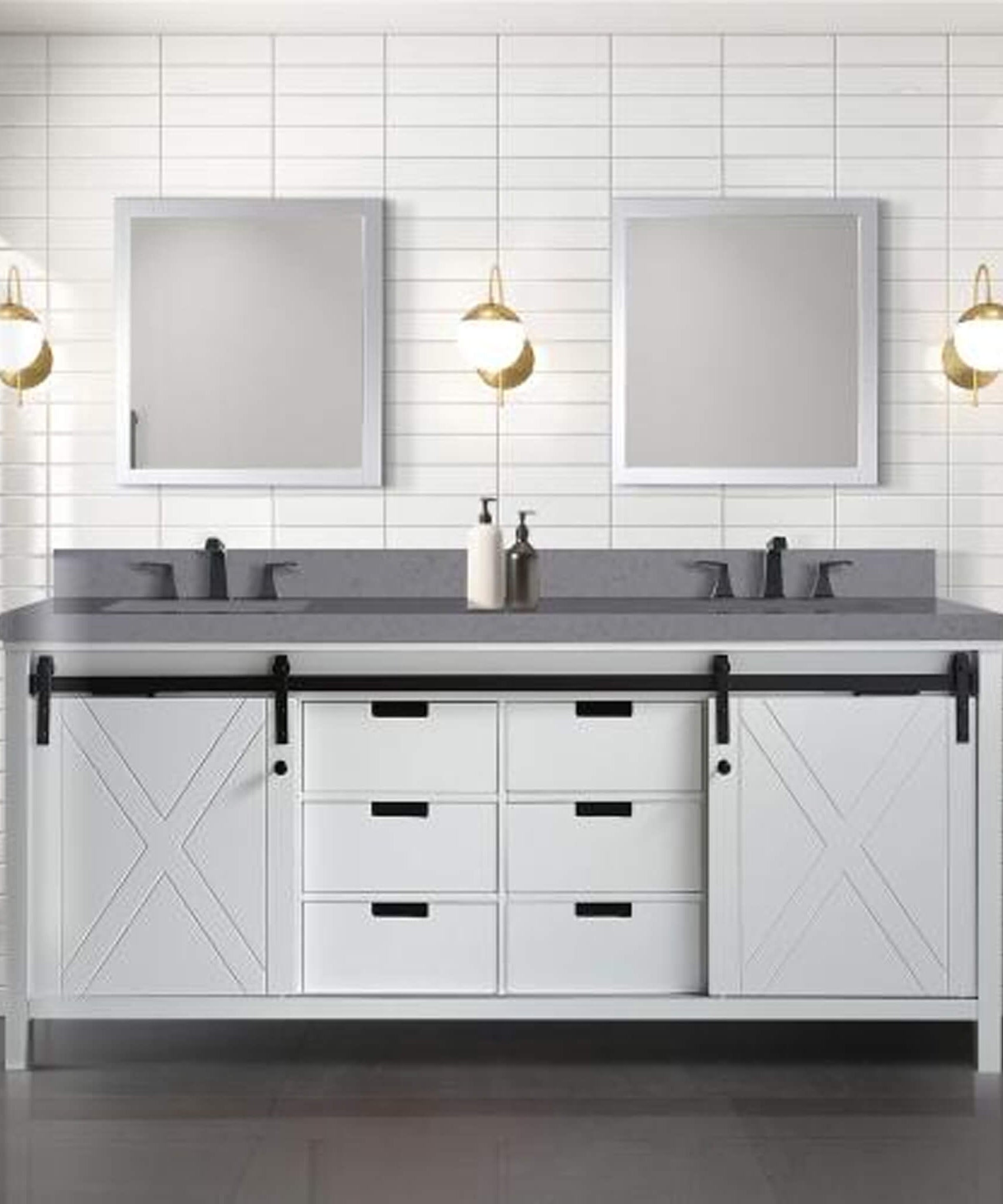 Nuvia 80-Inch Fully Assembled Double Bath Vanity With Soft Close Cabinets [No Countertop] (SAK53904)