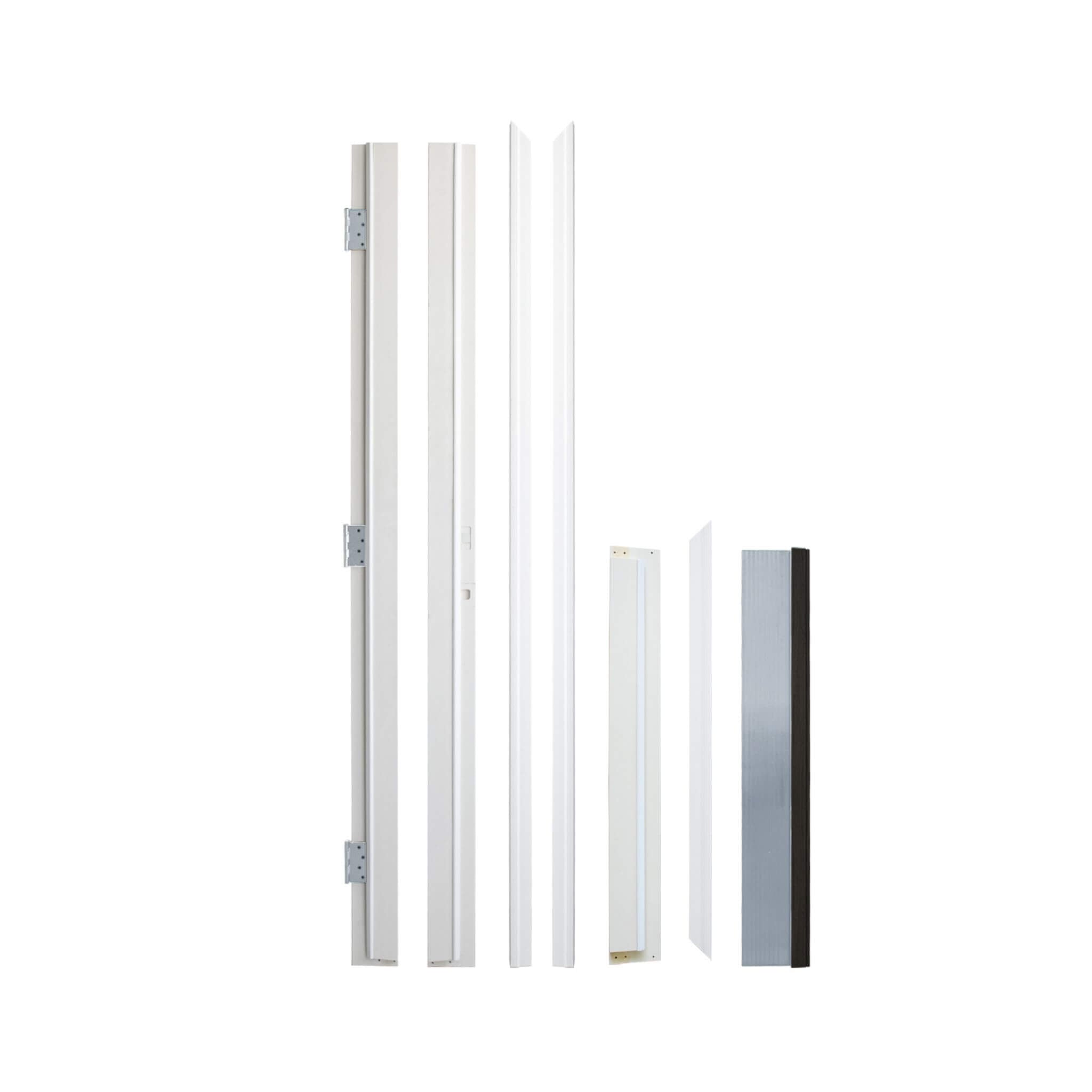 [36X80-Inch] Nuvia Black Modern Left Inswing Fiberglass Entry Door With Frosted Glass (SAK25849)