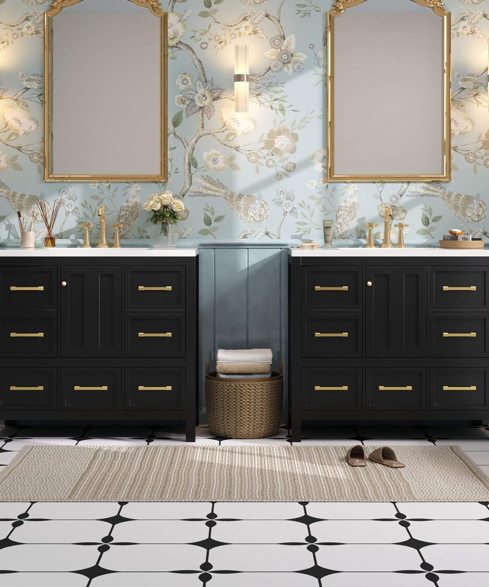 Nuvia Premium 72-Inch Bathroom Vanity Set With Resin Sink And Soft-Close Drawers [Faucet Not Included] (SAK62749)