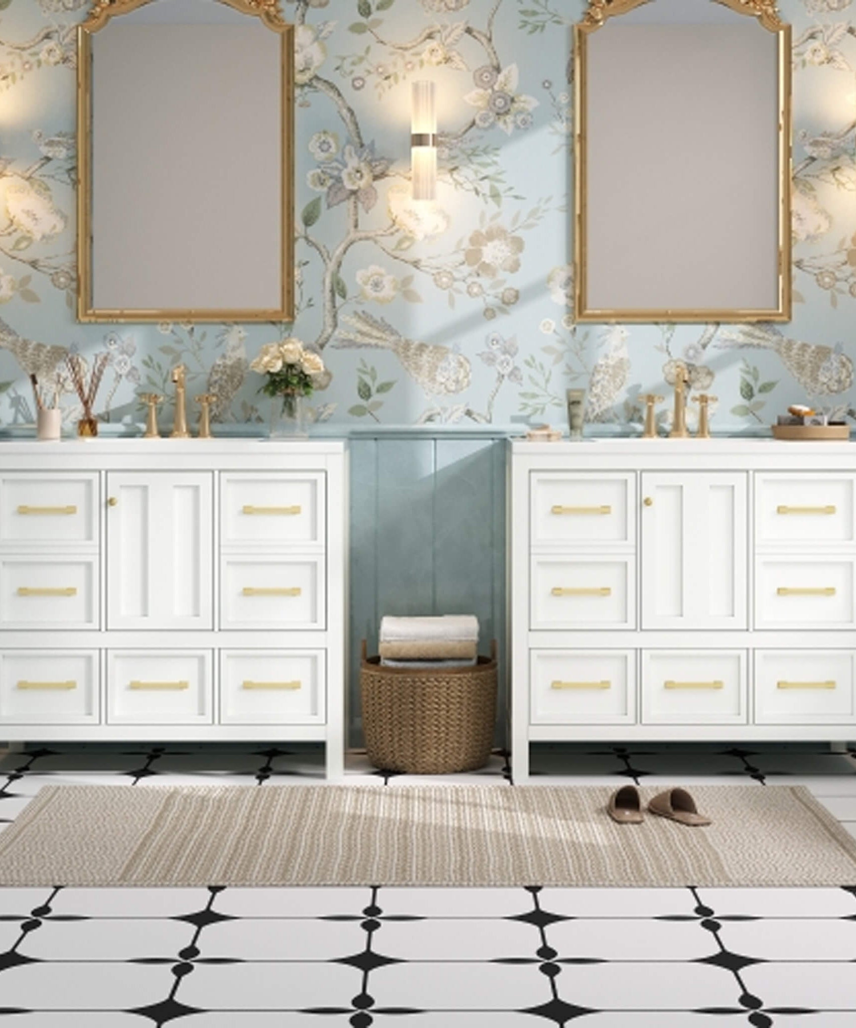 Nuvia Premium 72-Inch Bathroom Vanity Set With Resin Sink And Soft-Close Drawers [Faucet Not Included] (SAK62749)