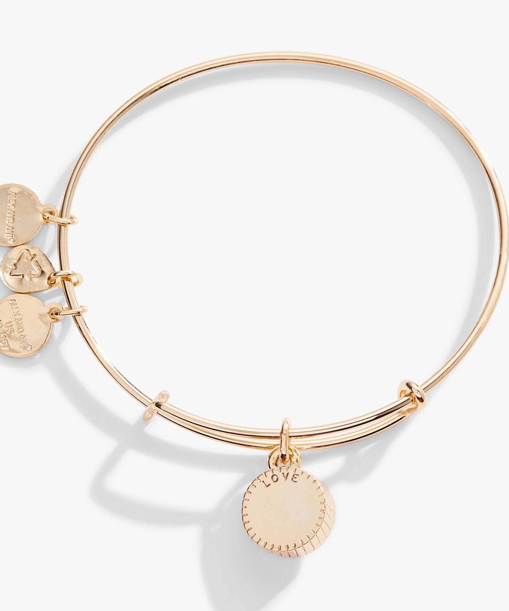 October Birthstone Charm Bangle, Rose
