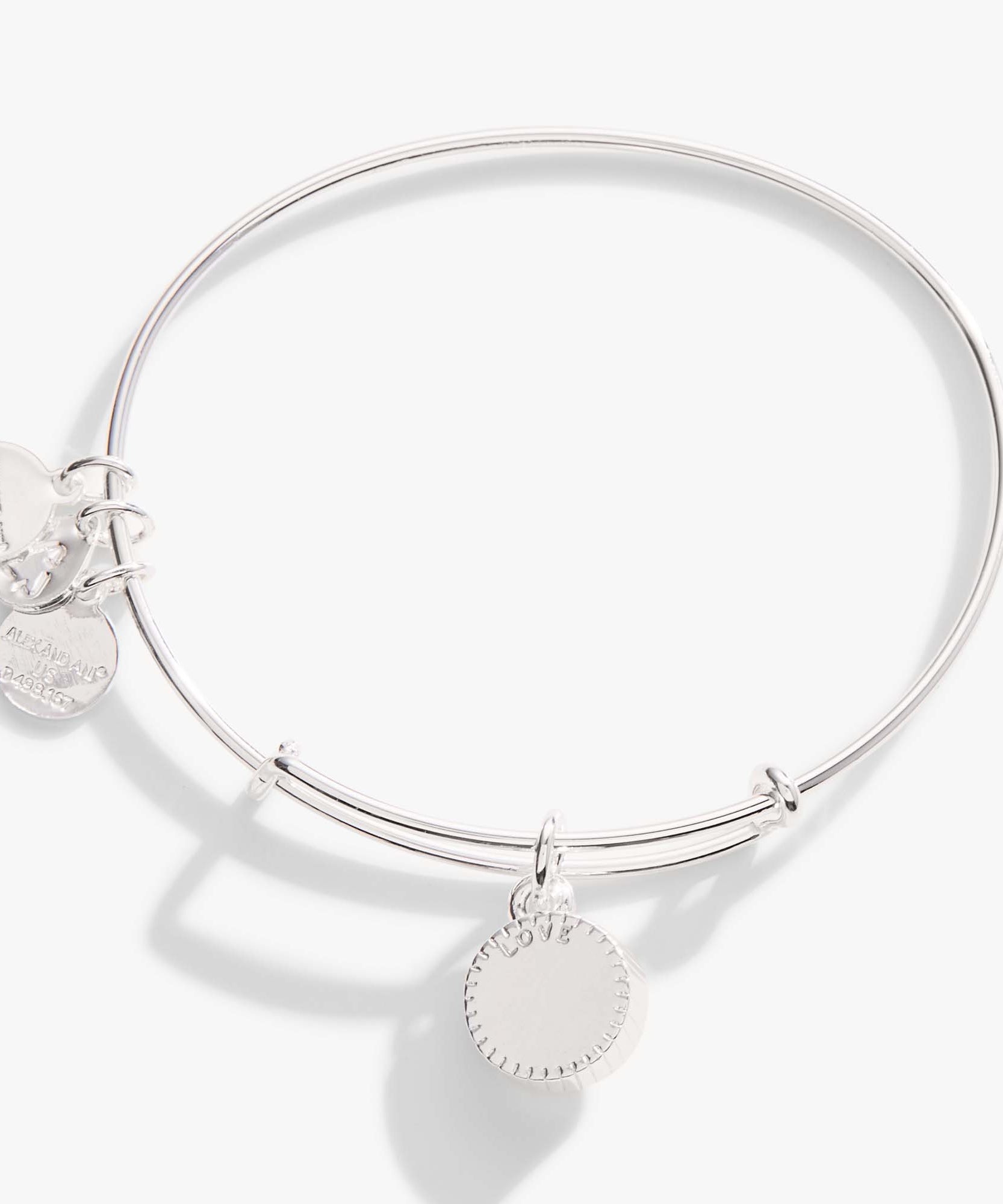 October Birthstone Charm Bangle, Rose