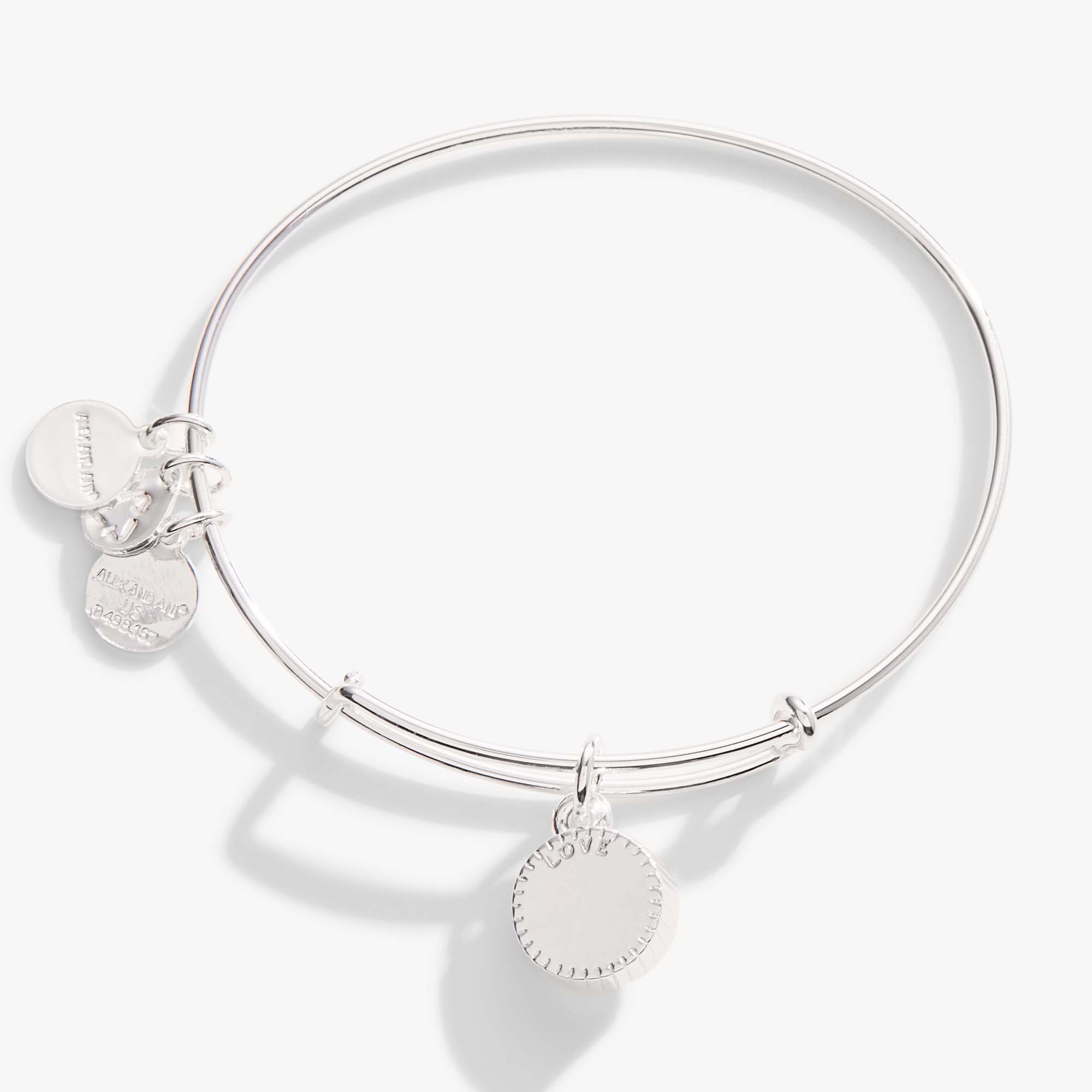 October Birthstone Charm Bangle, Rose