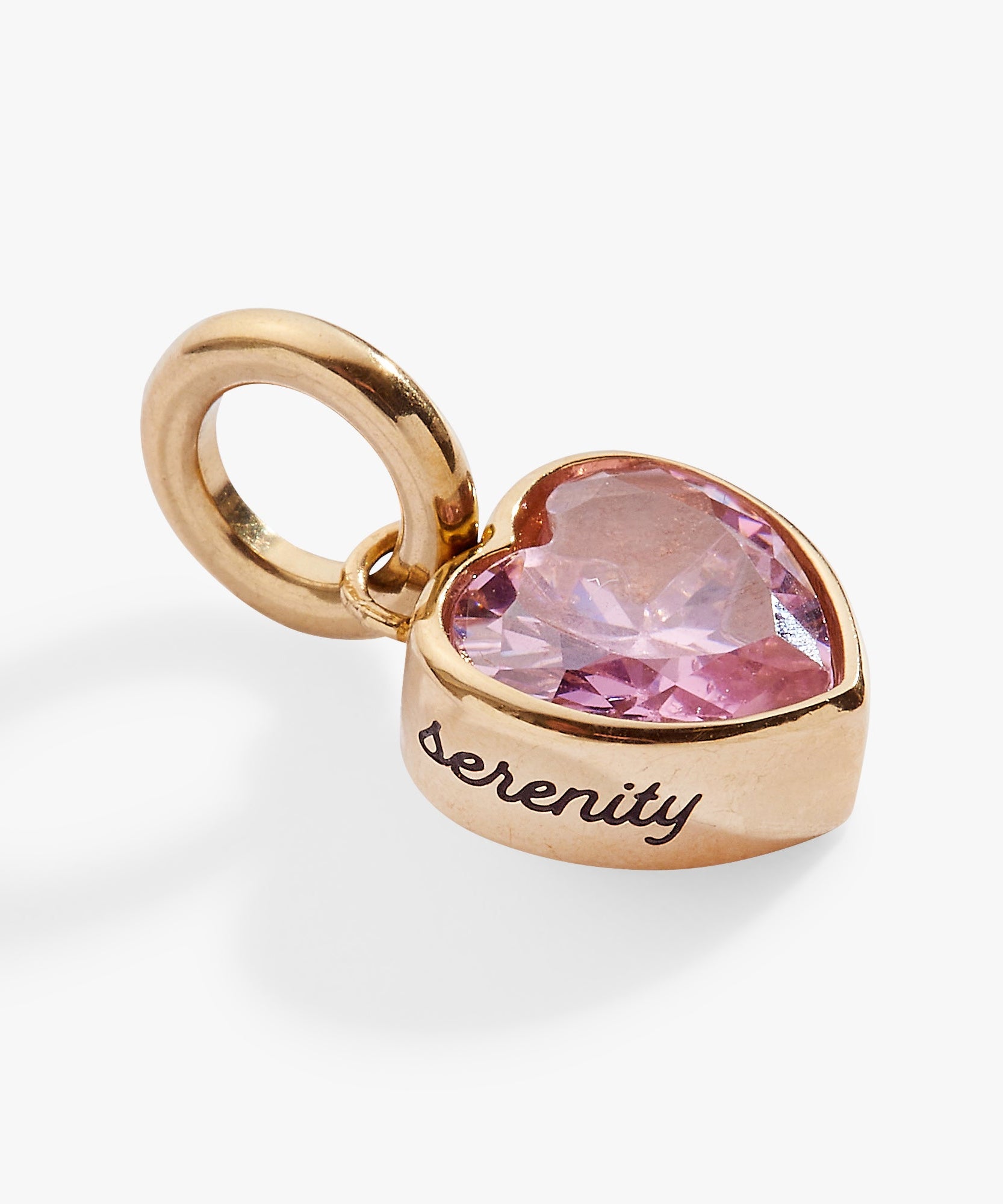 October 'Serenity' Heart Birthstone Charm