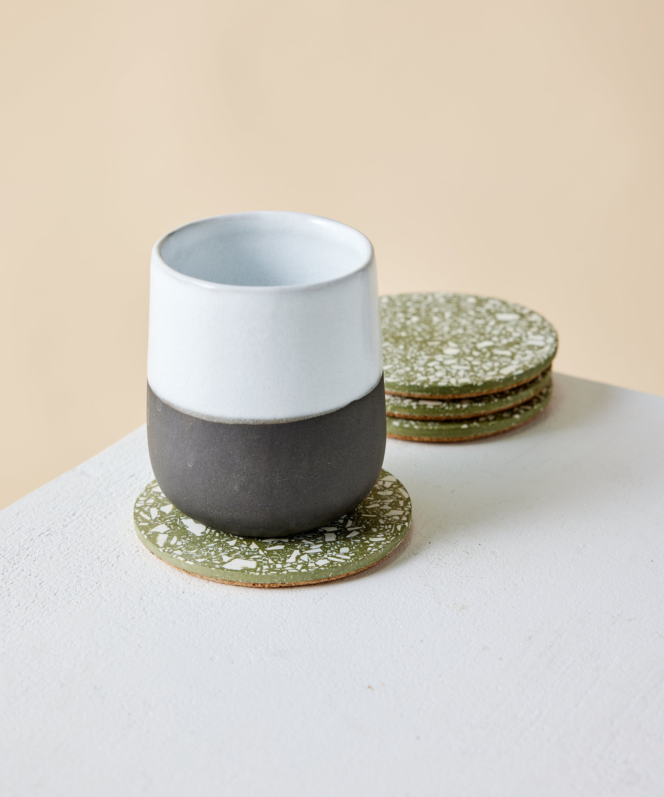 Olive Terrazzo Coasters - Set of 4