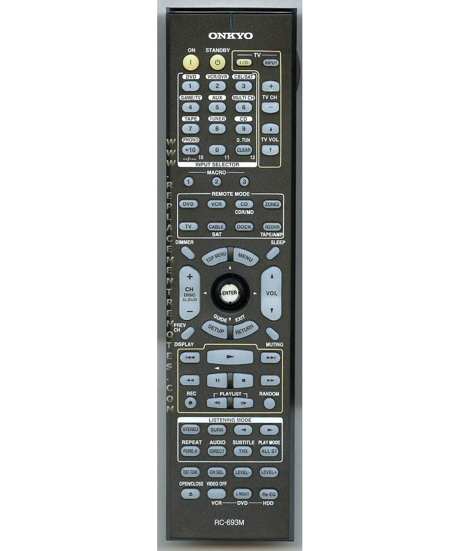 Onkyo RC693M Receiver Remote Control | RC-693M