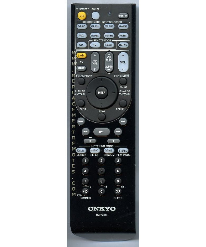 Onkyo RC738M Receiver Remote Control | RC-738M