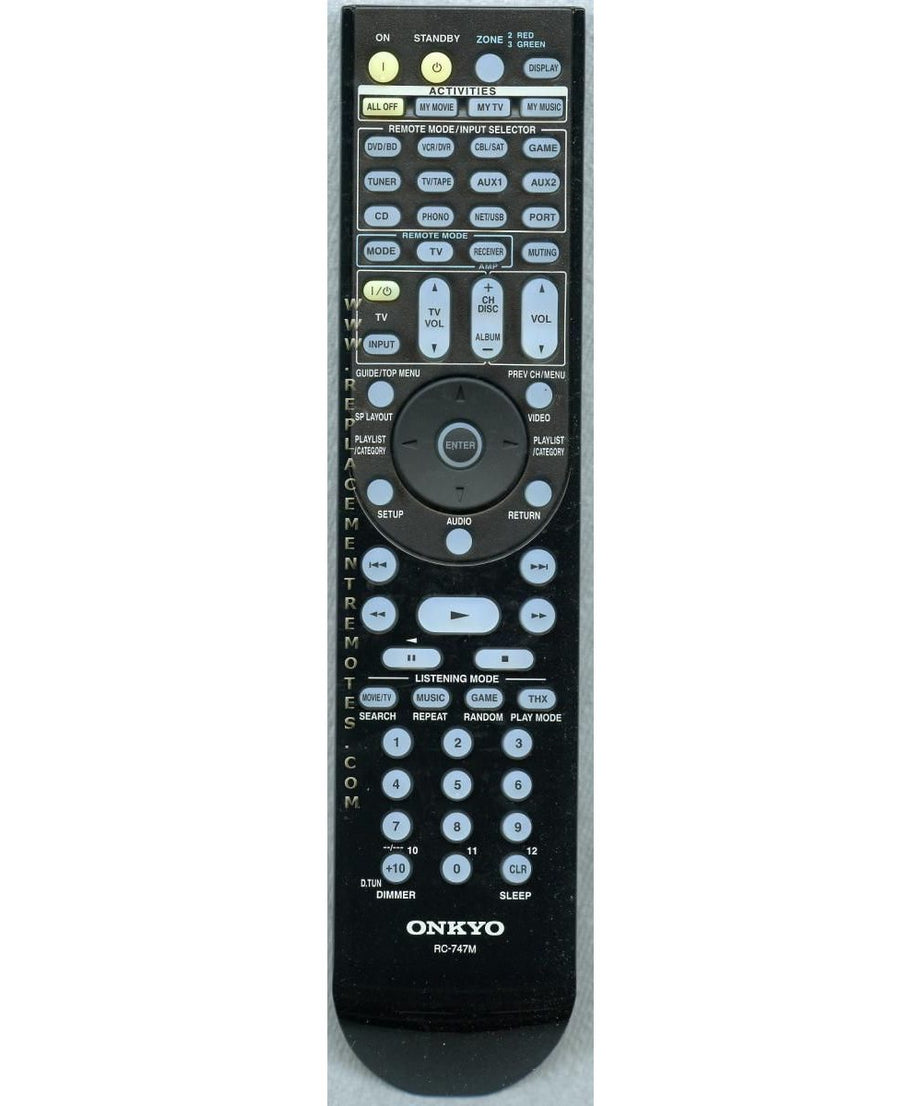 Onkyo RC747M Receiver Remote Control | RC-747M