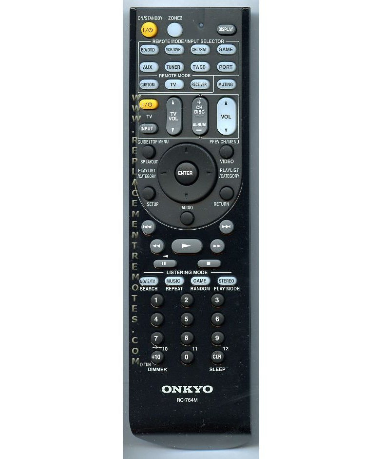 Onkyo RC764M Receiver Remote Control | RC-764M