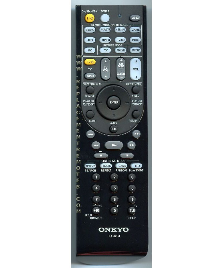 Onkyo RC765M Receiver Remote Control | RC-765M