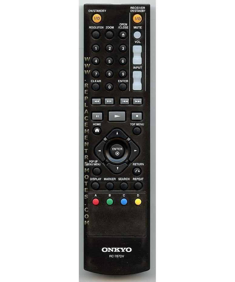 Onkyo RC787DV DVD Remote Control | RC-787DV